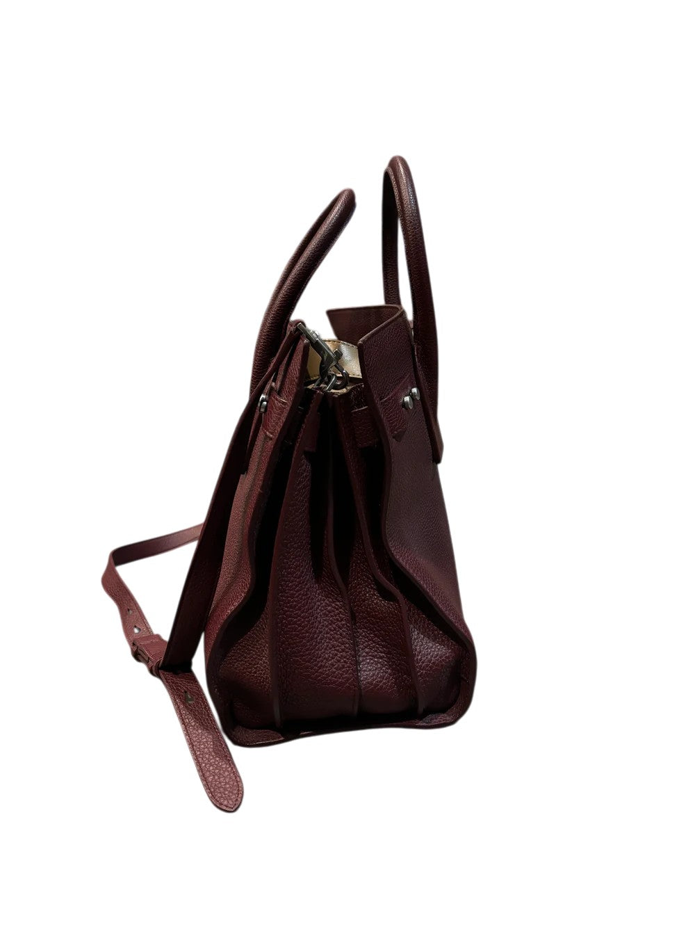YSL Sac De Jour Tote Maroon Bag