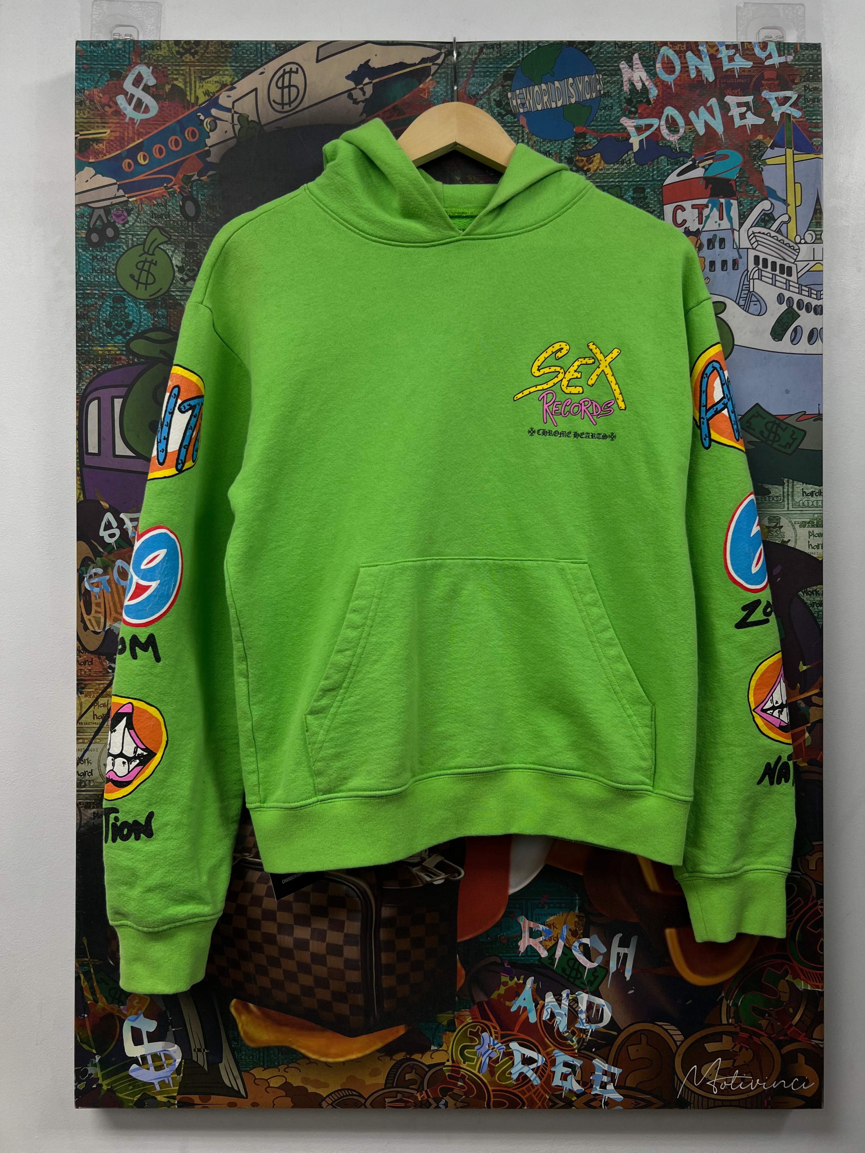 Chrome Hearts Green Matty Boy Sex Records Hoodie