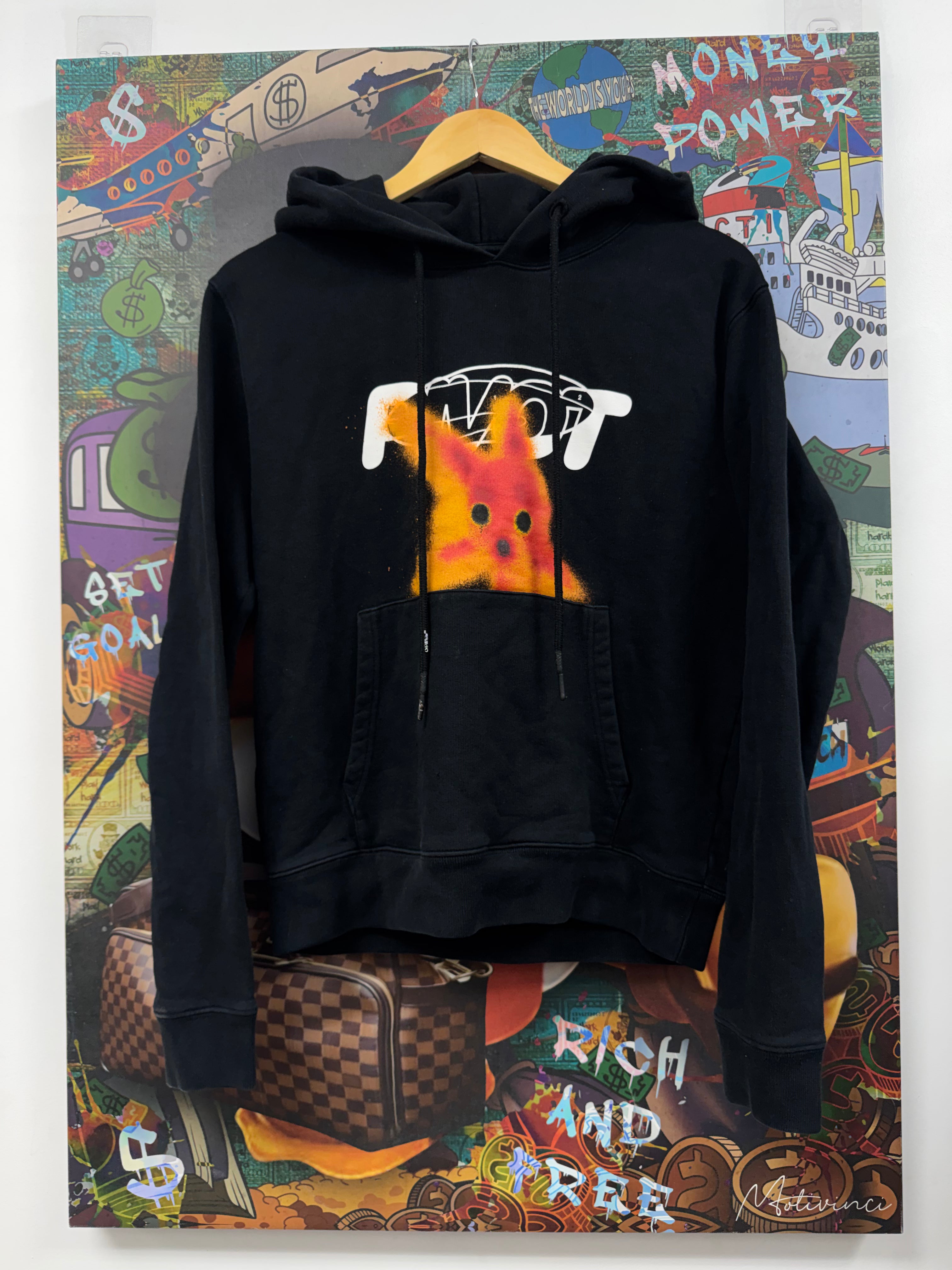 Off White Black Pivot Fish Hoodie