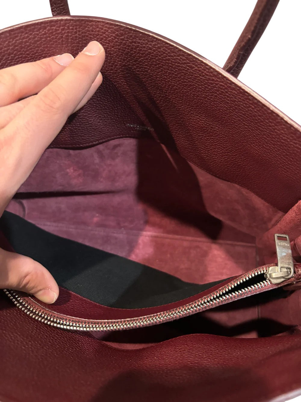 YSL Sac De Jour Tote Maroon Bag