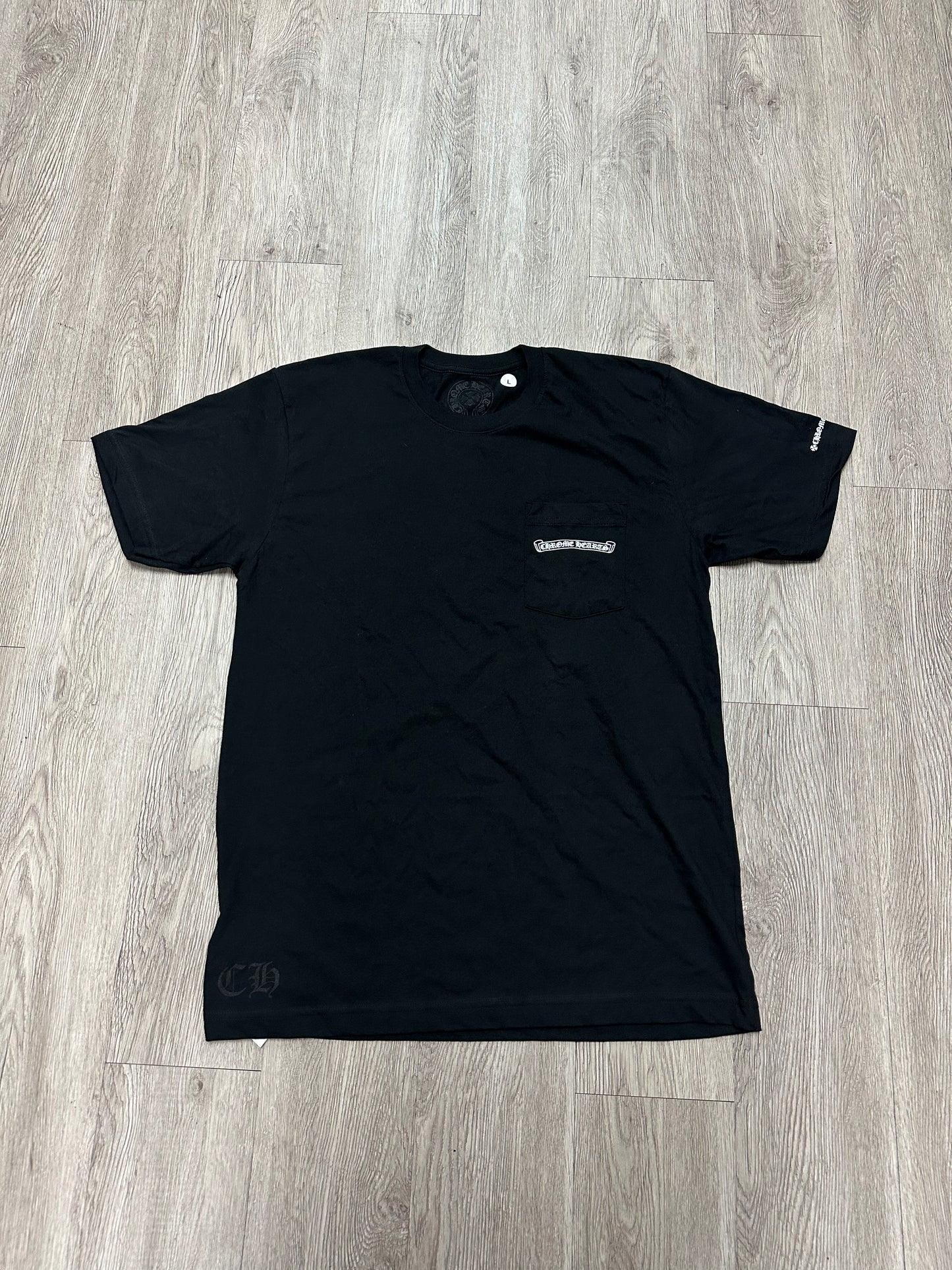Chrome Hearts Scroll Logo Black Tee