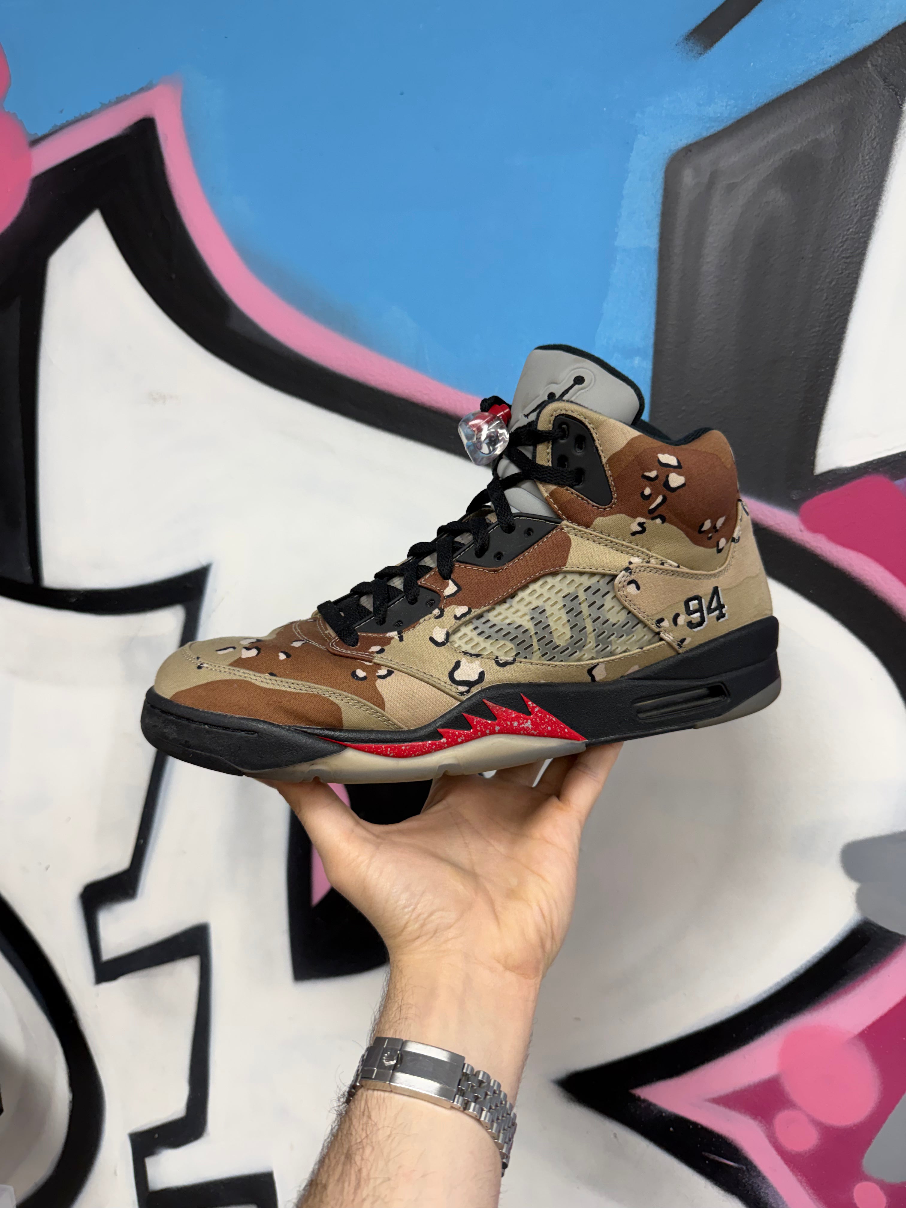 Jordan 5 Supreme Camo Sneakers