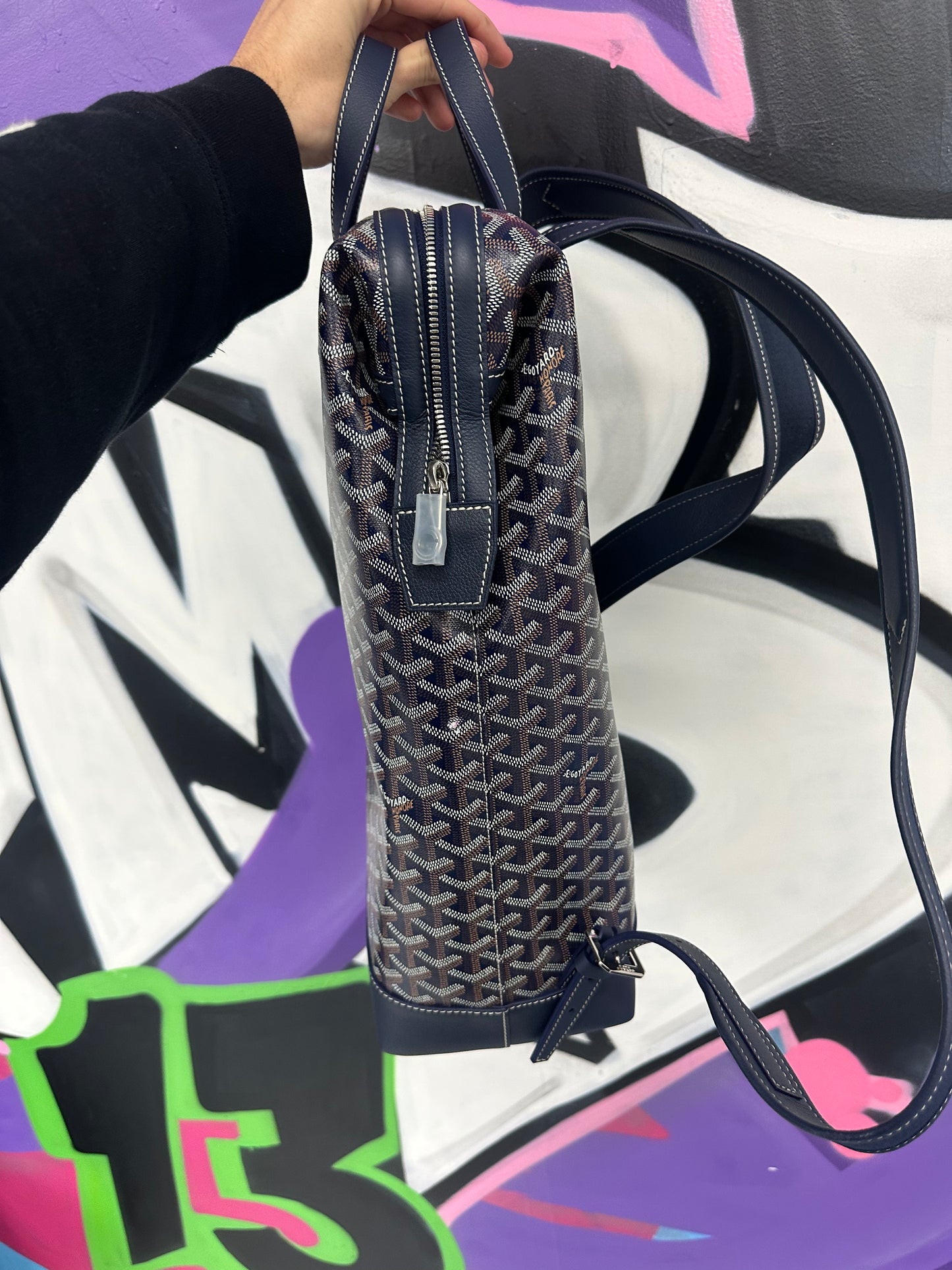 Goyard Backpack Navy Caspian New One Size In Plastic