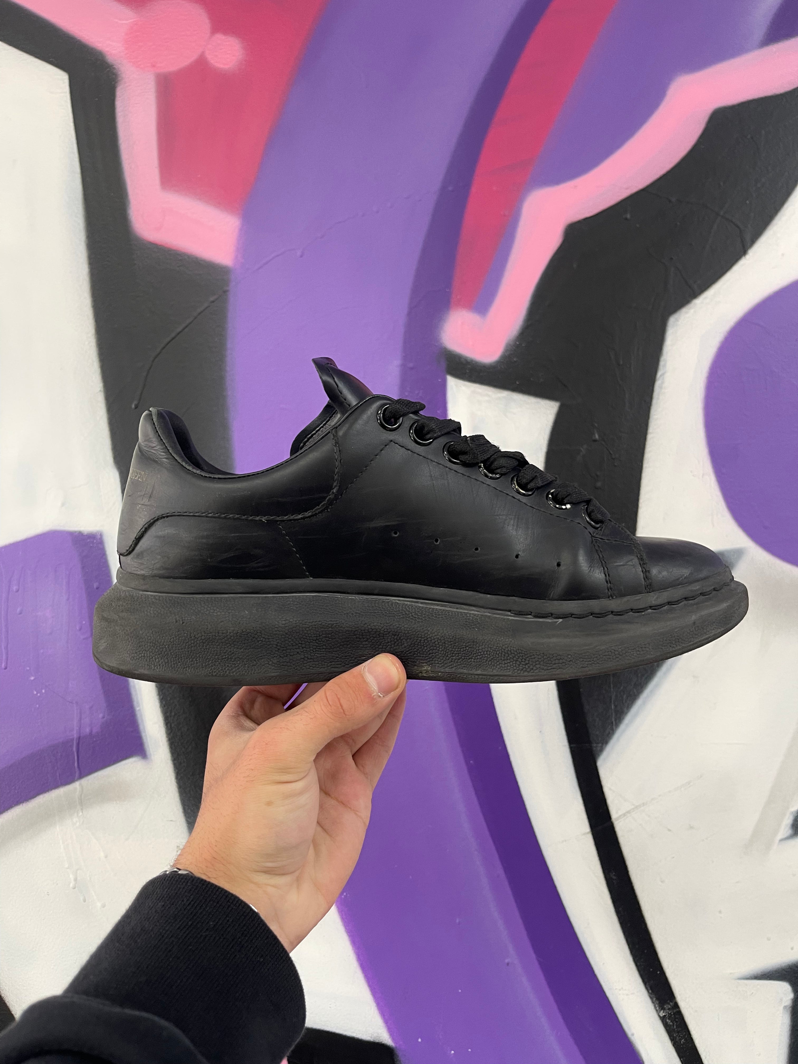 Alexander Mcqueen Triple Black Oversized Sneakers