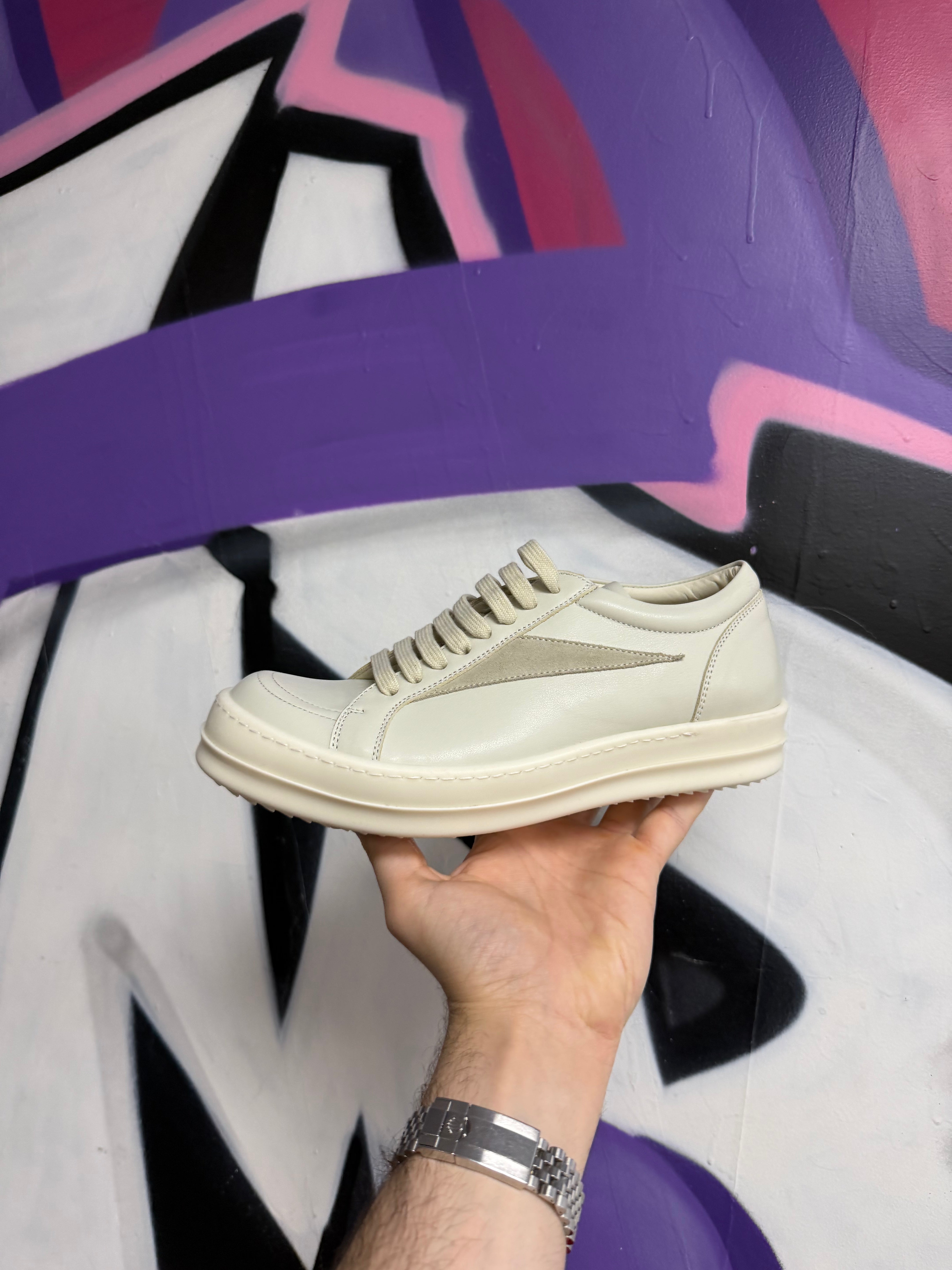 Rick Owens Dirty Milk Vintage Low Mainline Sneakers