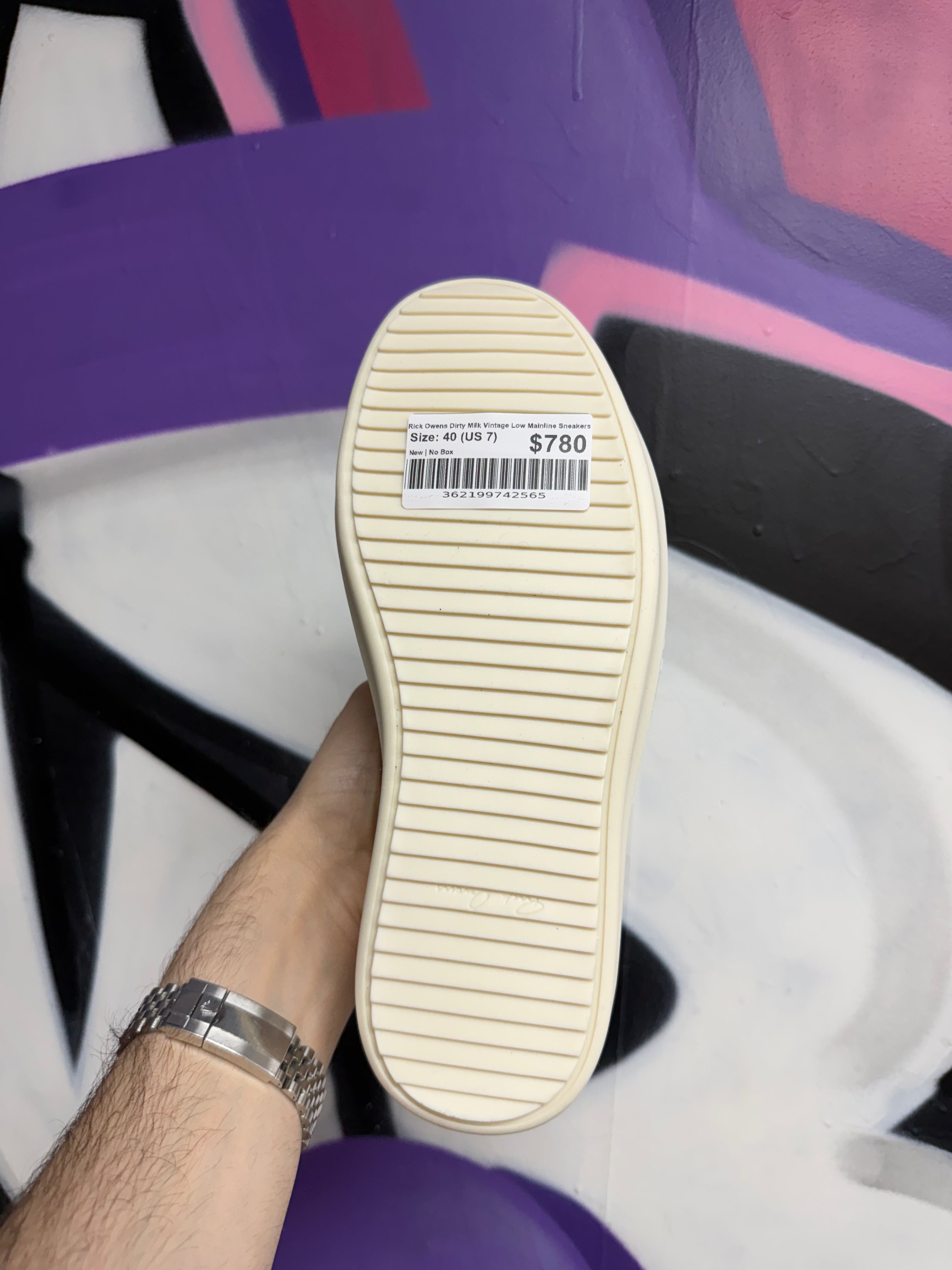 Rick Owens Dirty Milk Vintage Low Mainline Sneakers