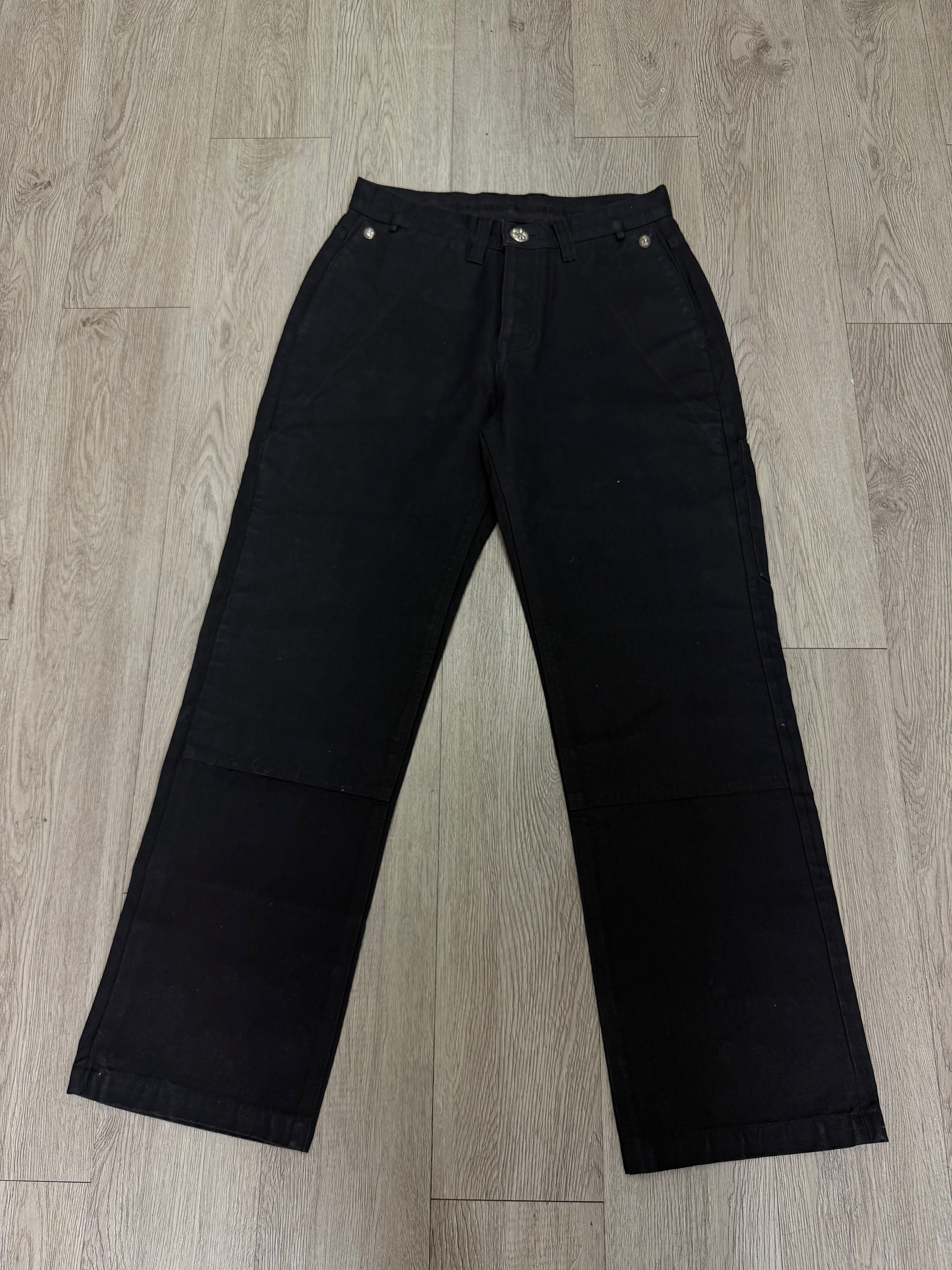 Chrome Hearts Black Back Pocket Flooded Patch Carpenter Jeans