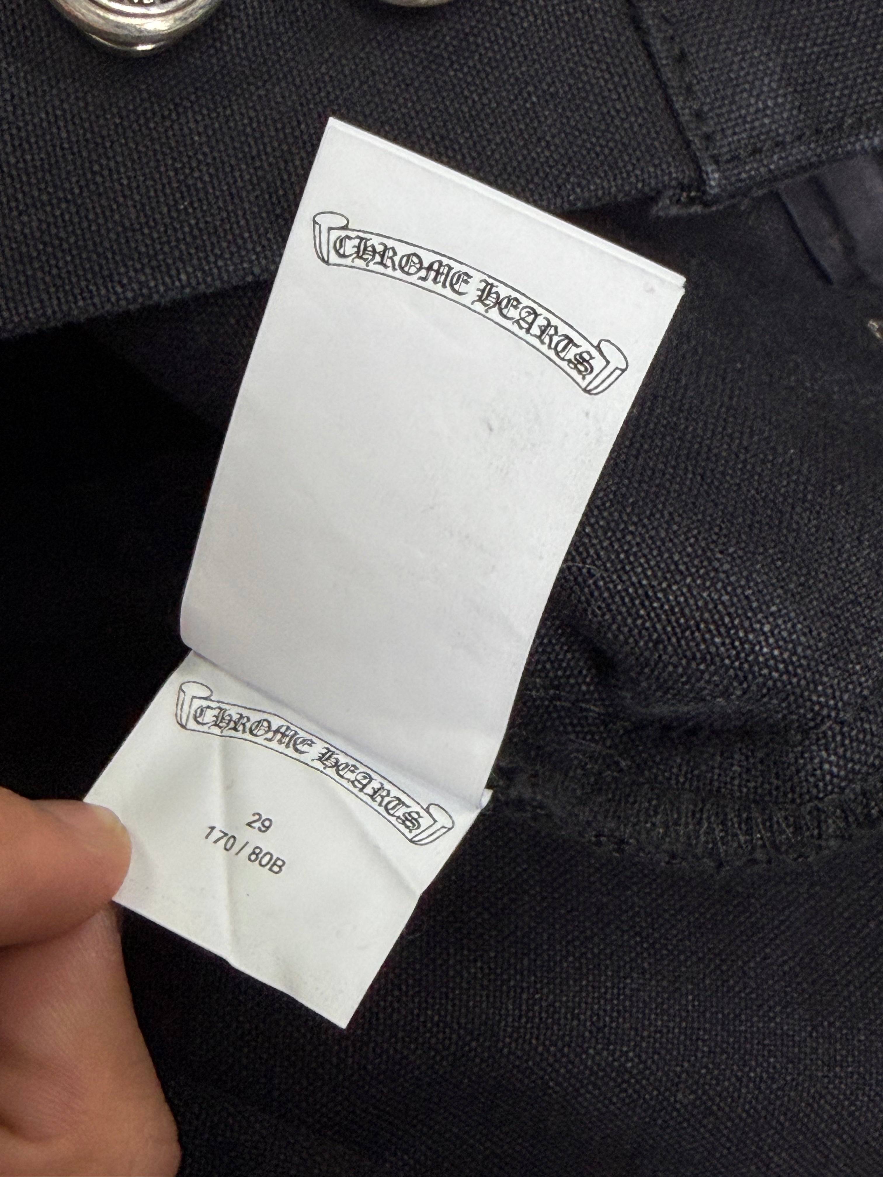 Chrome Hearts Black Back Pocket Flooded Patch Carpenter Jeans