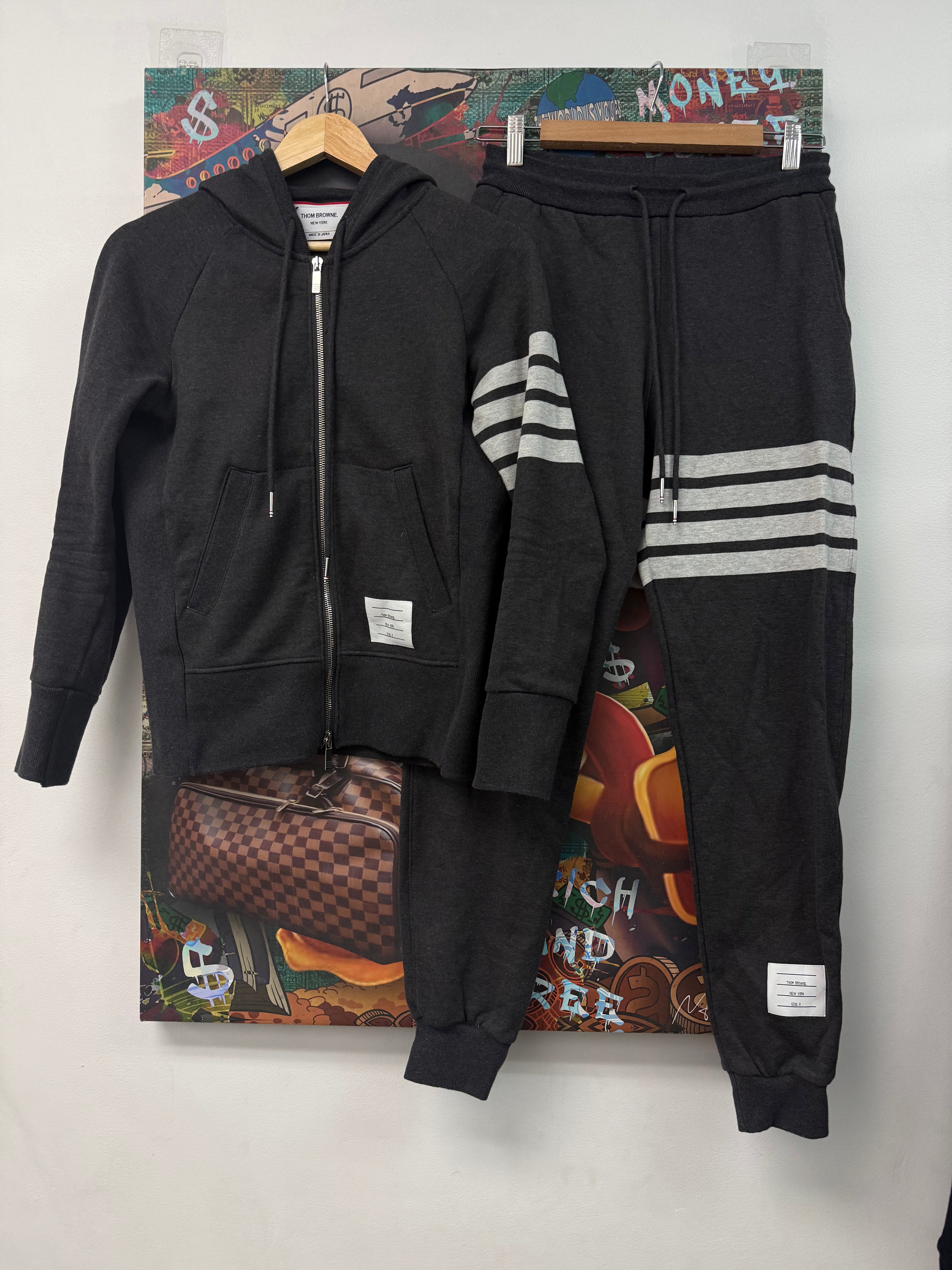 Thom Browne Grey Bar (0) Sweatsuit