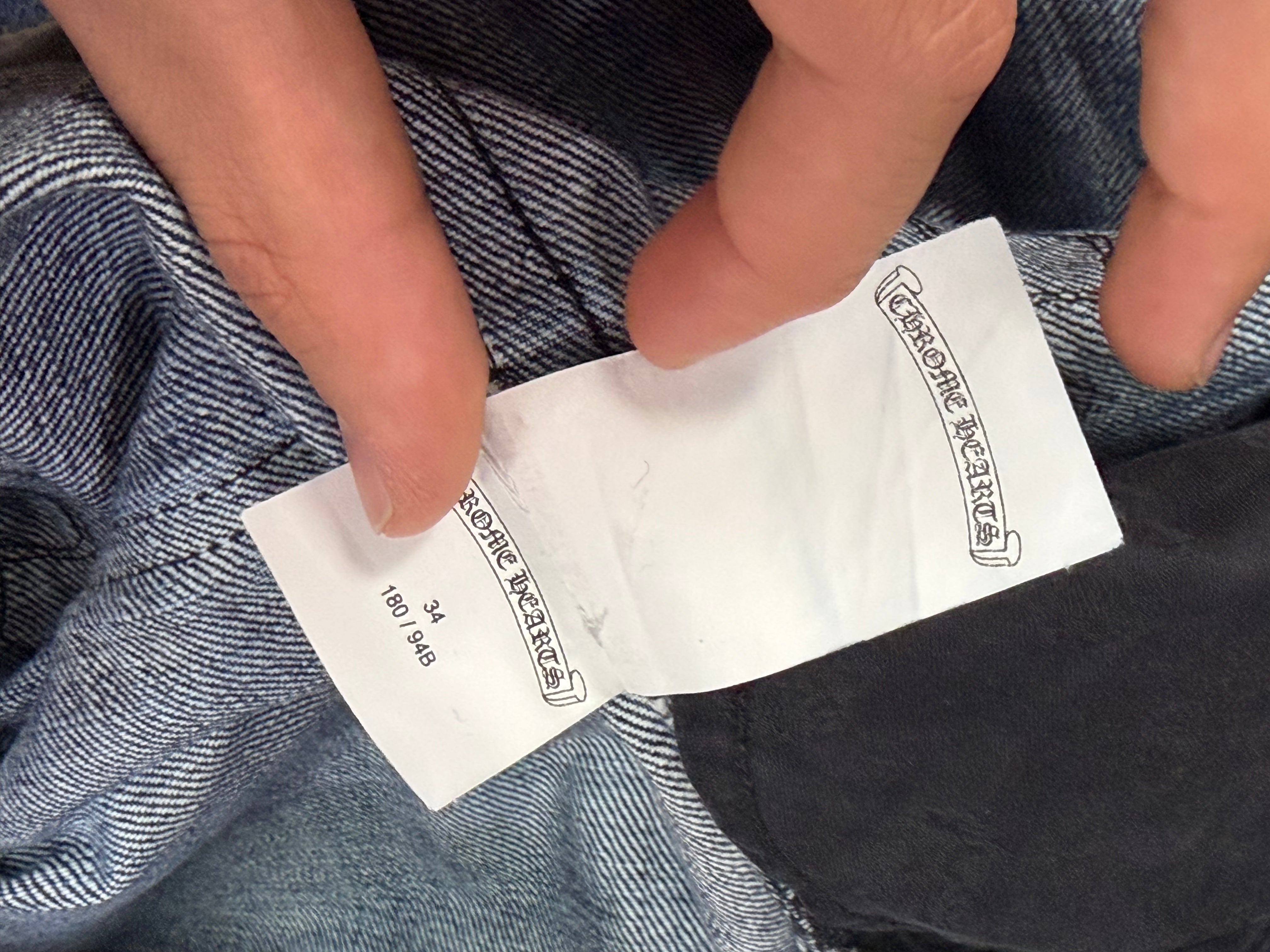 Chrome Hearts Denim Cross Patch Jeans