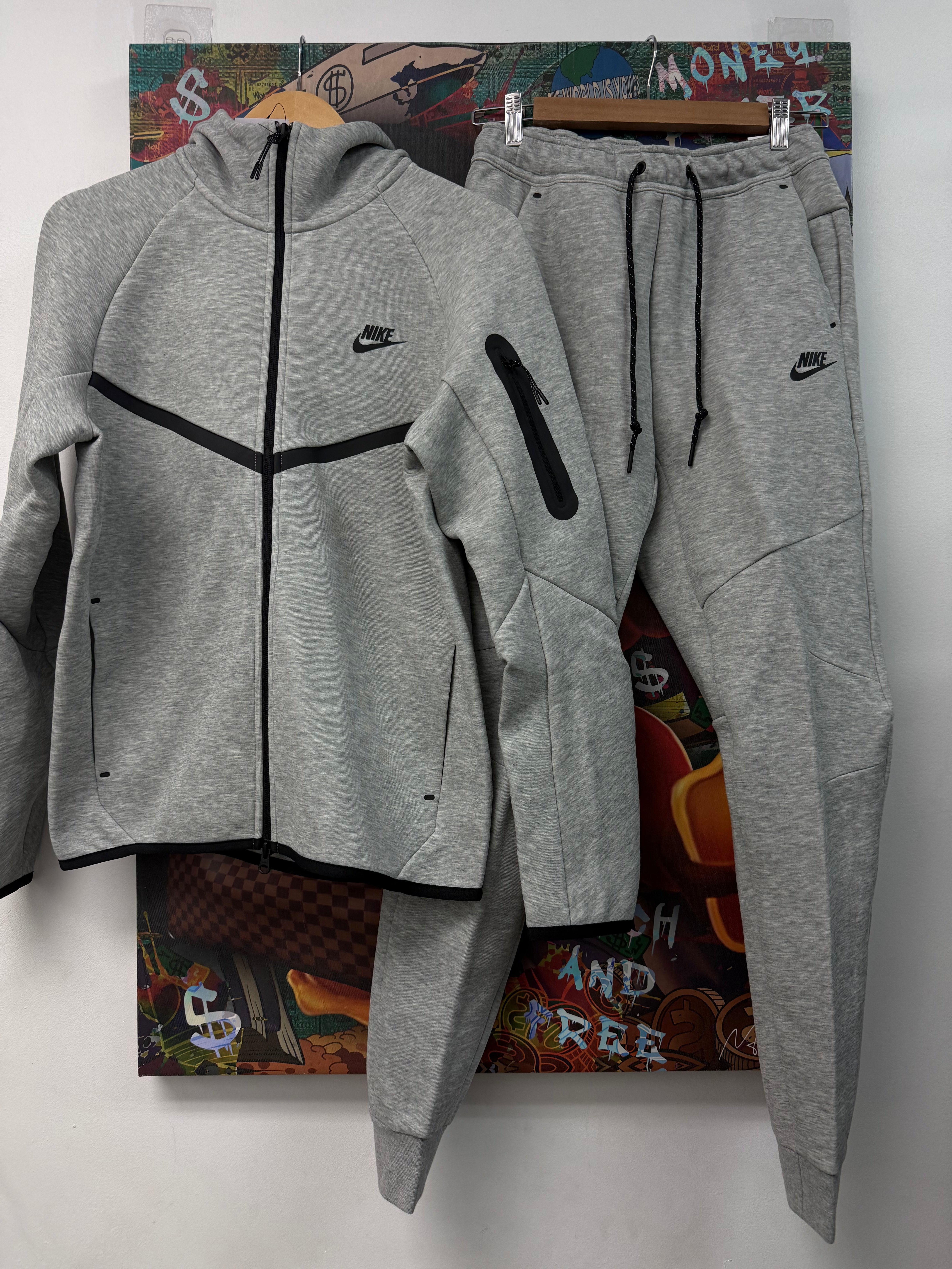 Nike Tech Grey Zip Up Sweatsuit