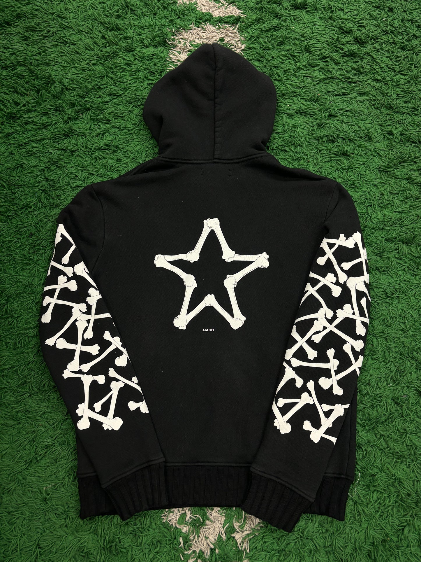 Amiri Hoodie Black Bones Stars size:Medium Used