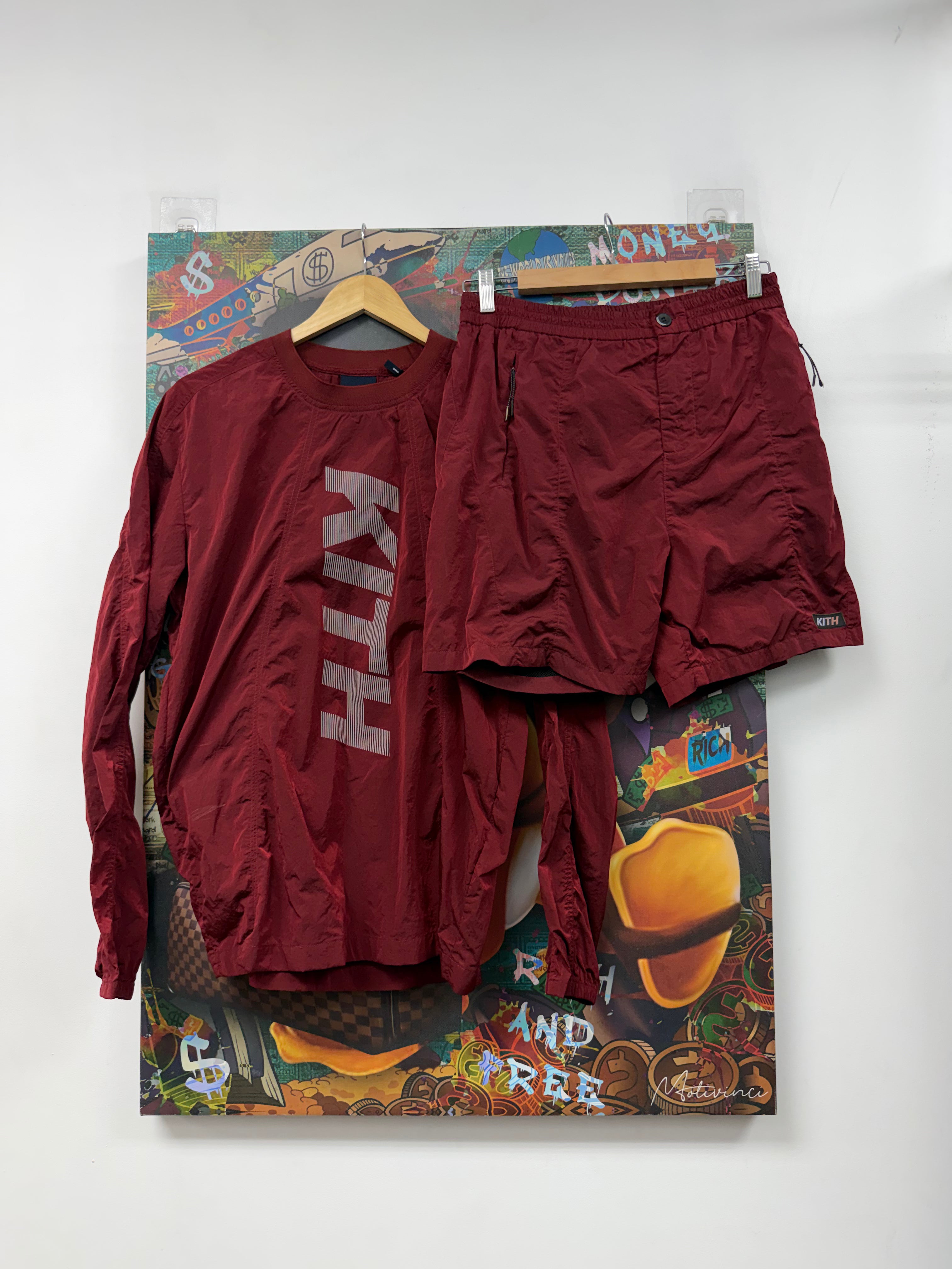 Kith Maroon Speed Logo Set