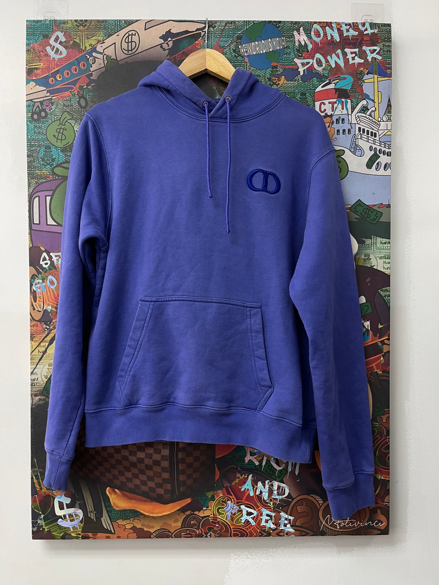 Dior CD Hoodie Purple Blue Used XL N/A