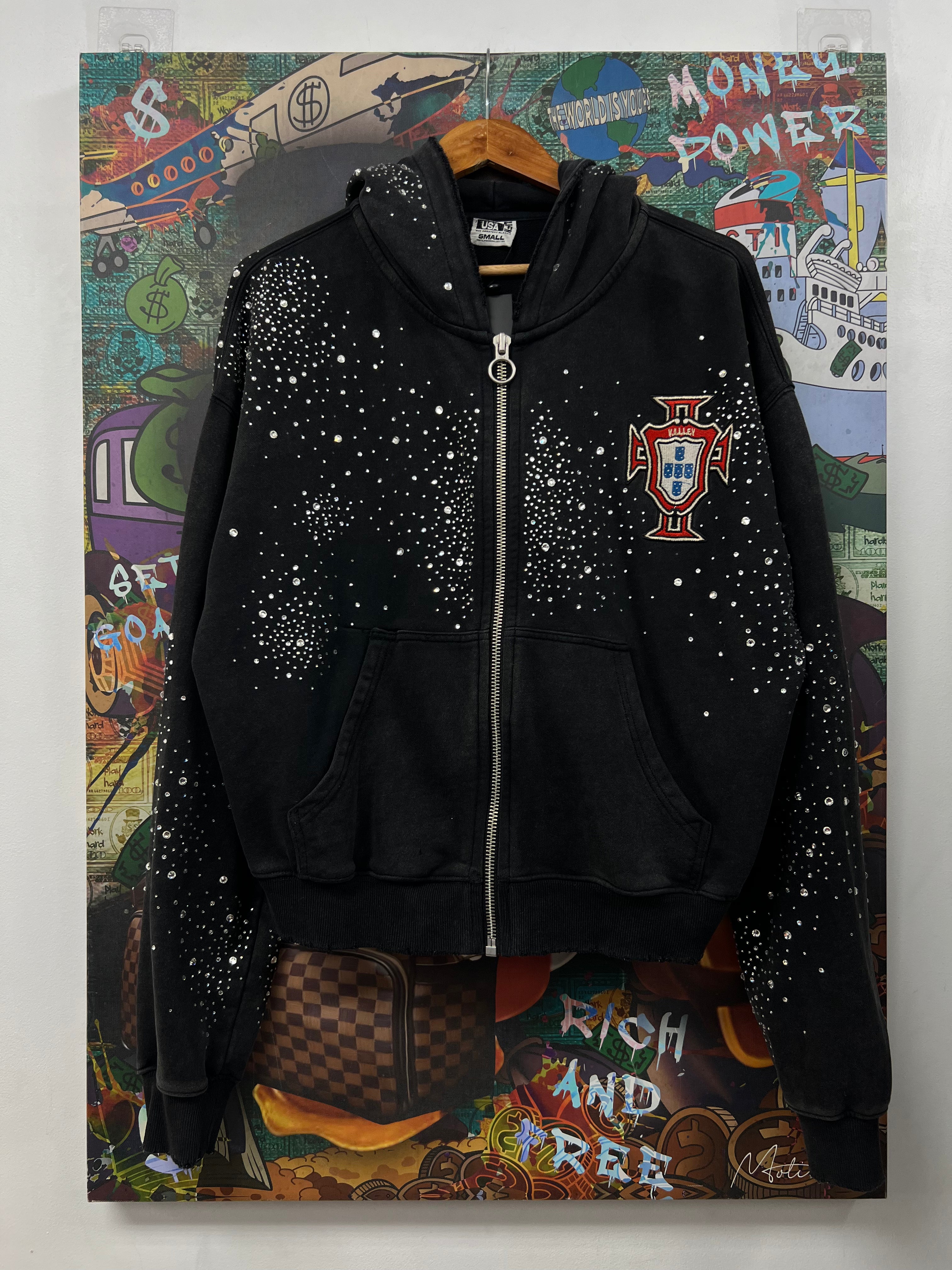 Vale Black Classico Zip Up Hoodie