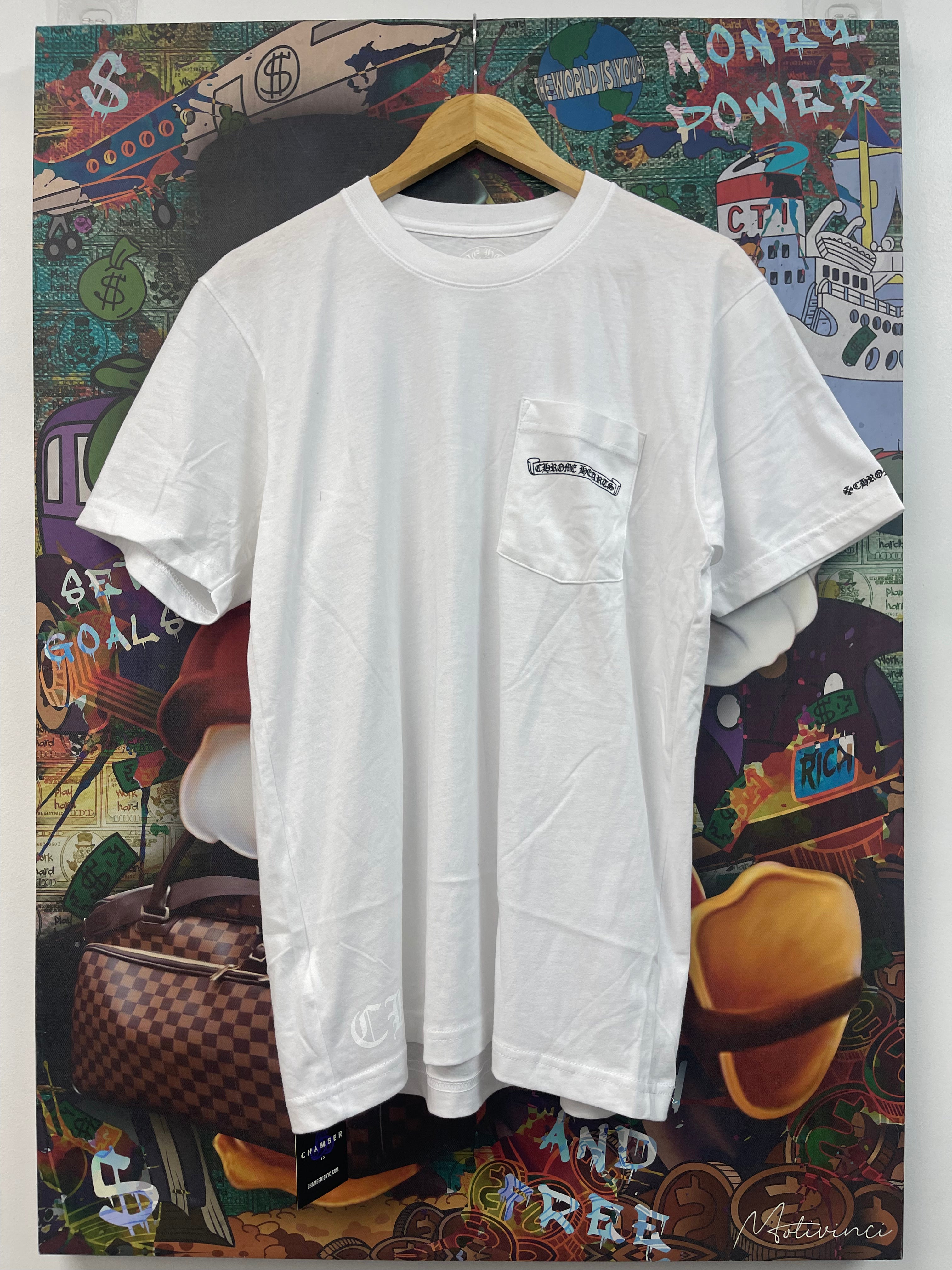 Chrome Hearts White Scroll Logo Tee