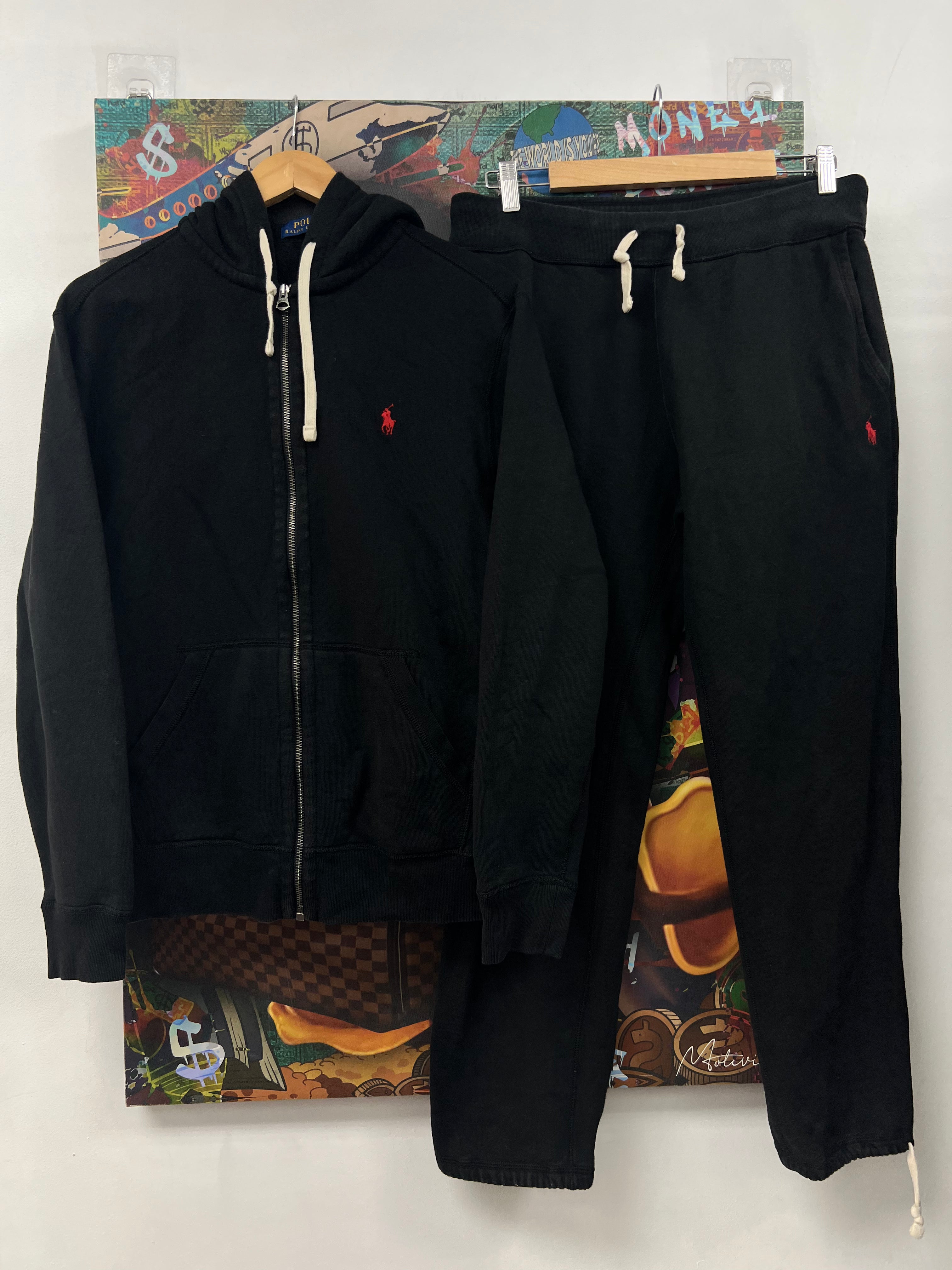Polo Black Red Sweatsuit