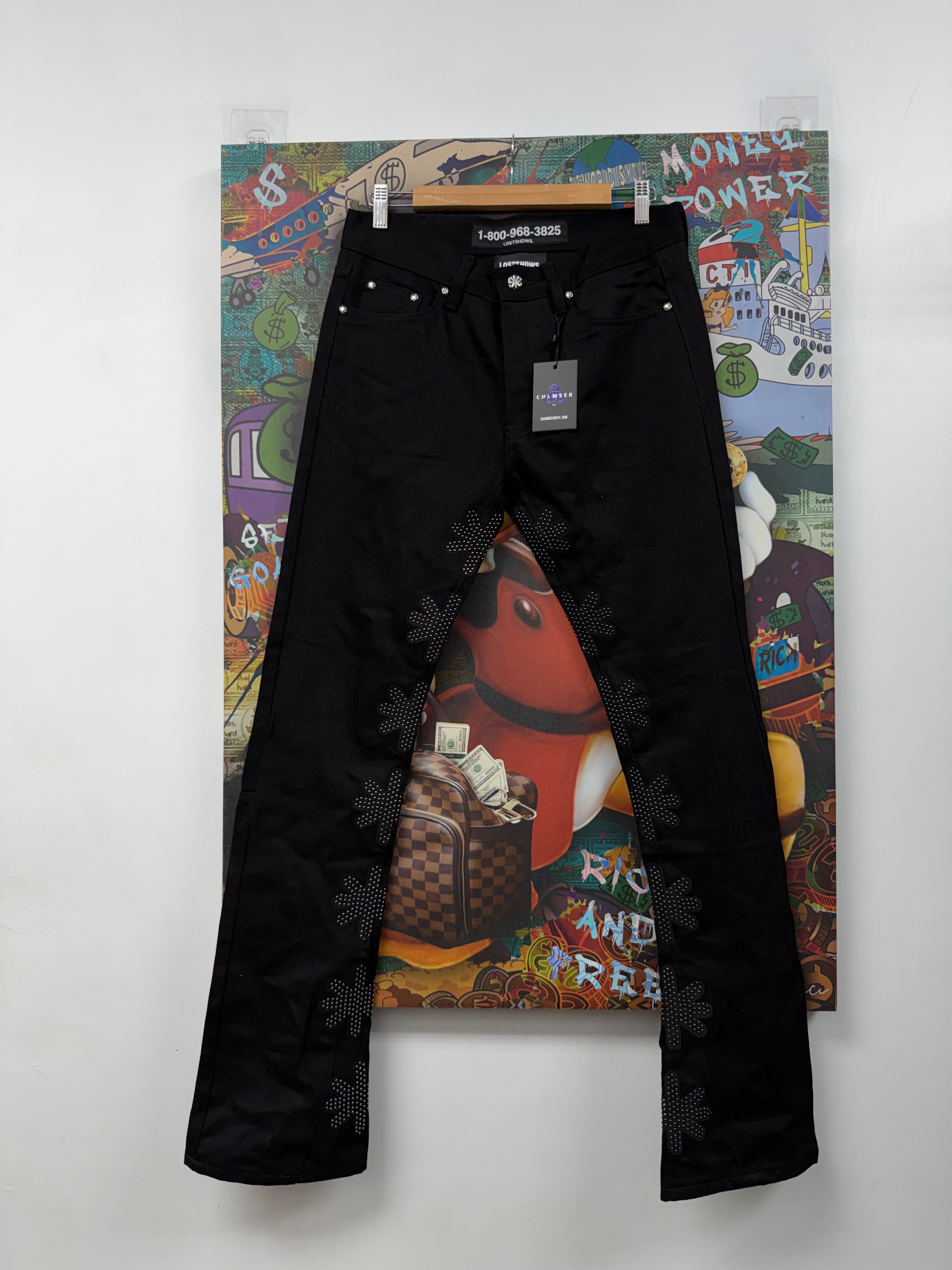 LOST SHDWS Black Studded Jeans
