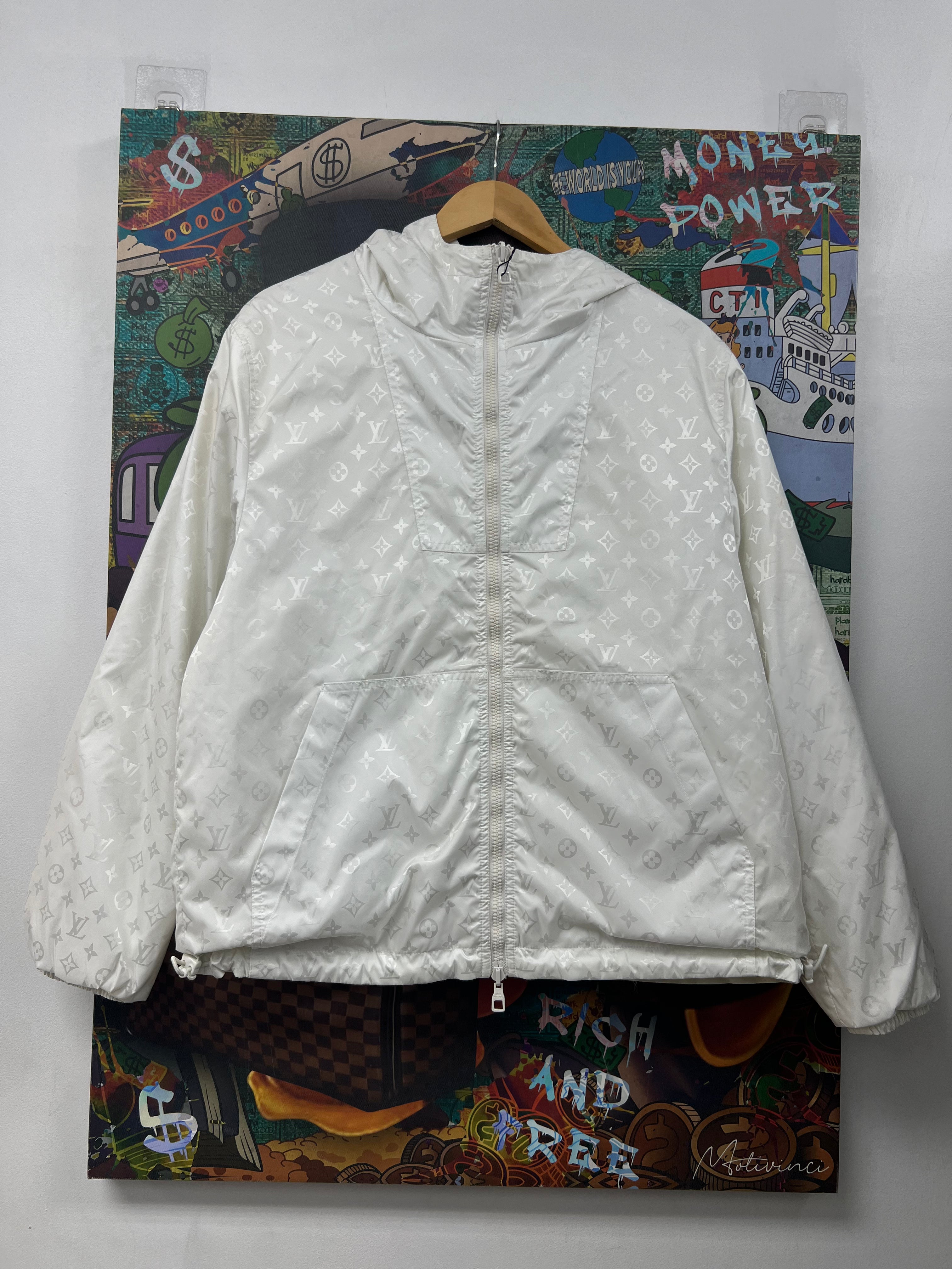 Louis Vuitton White Monogram Windbreaker Jacket