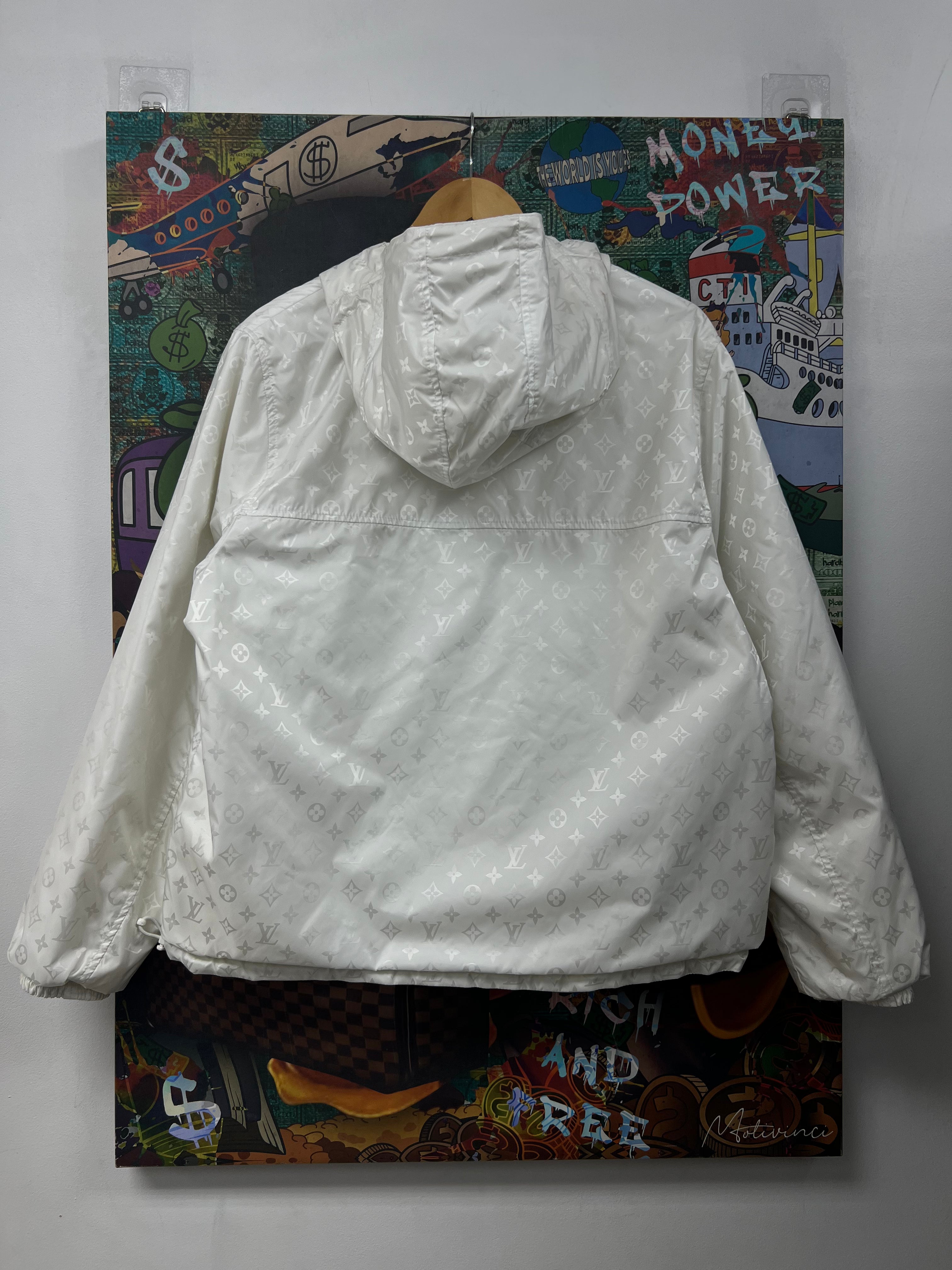 Louis Vuitton White Monogram Windbreaker Jacket