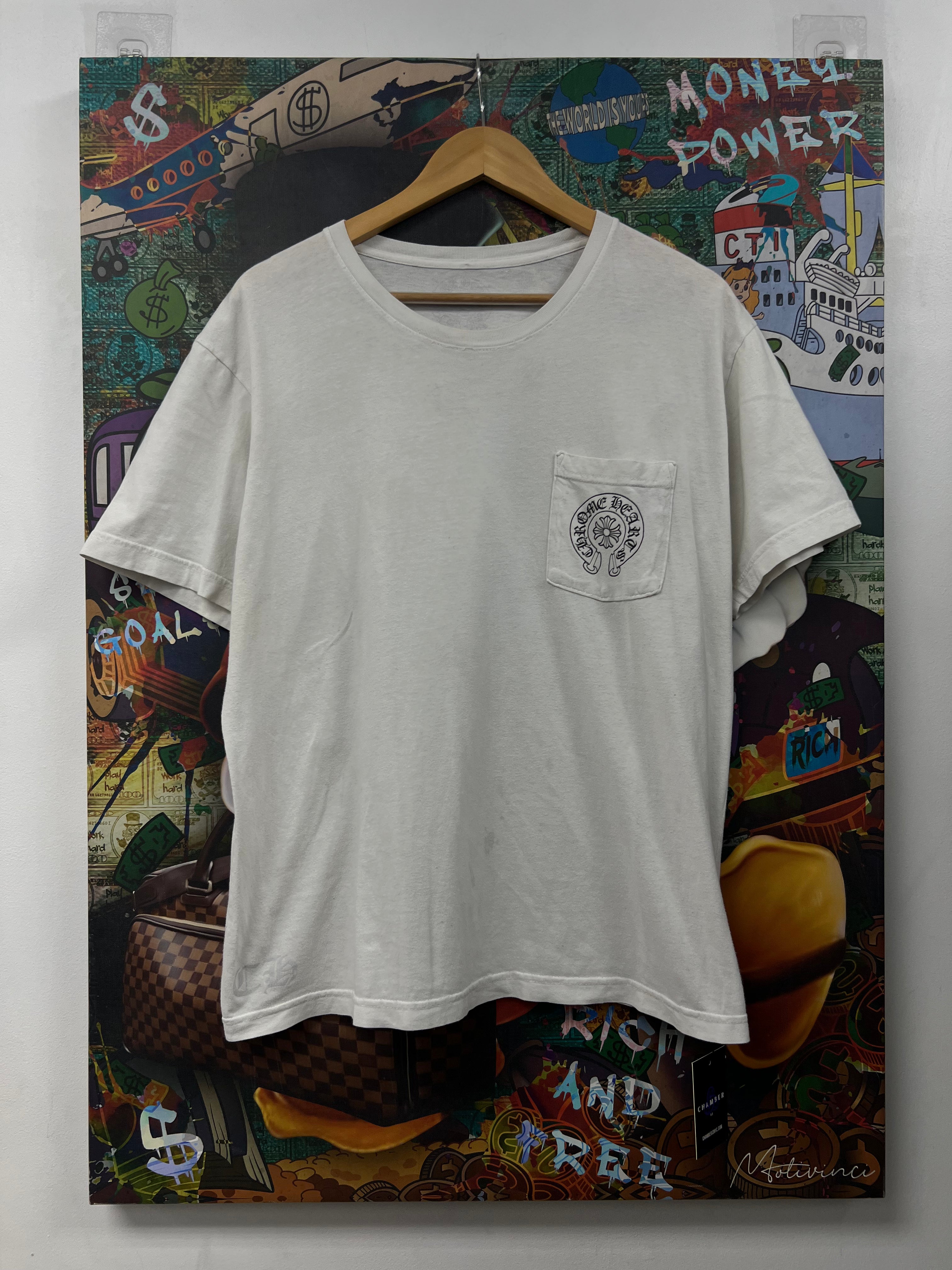 Chrome Hearts White Los Angeles Horseshoe (Repaired) Tee