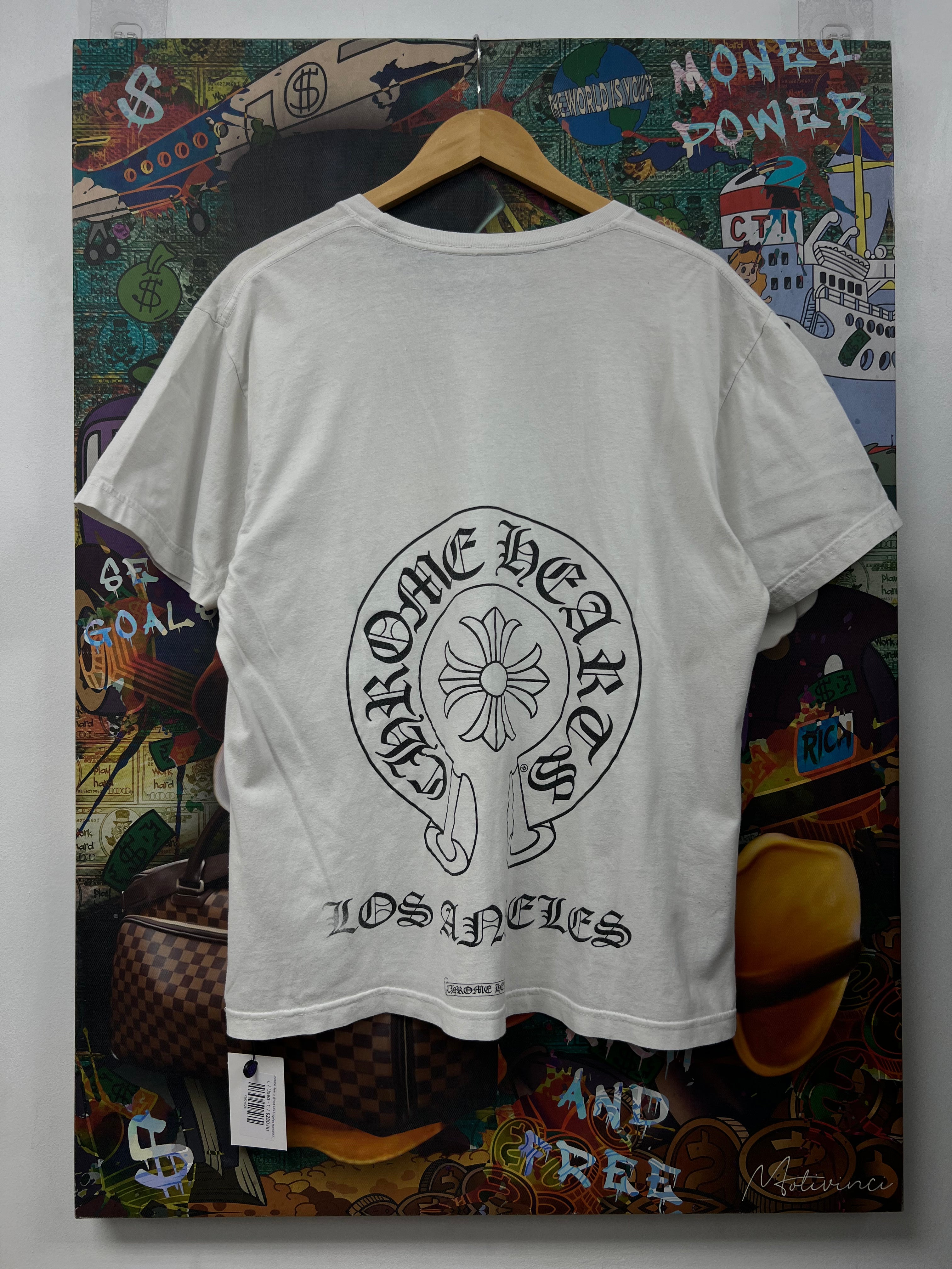 Chrome Hearts White Los Angeles Horseshoe (Repaired) Tee