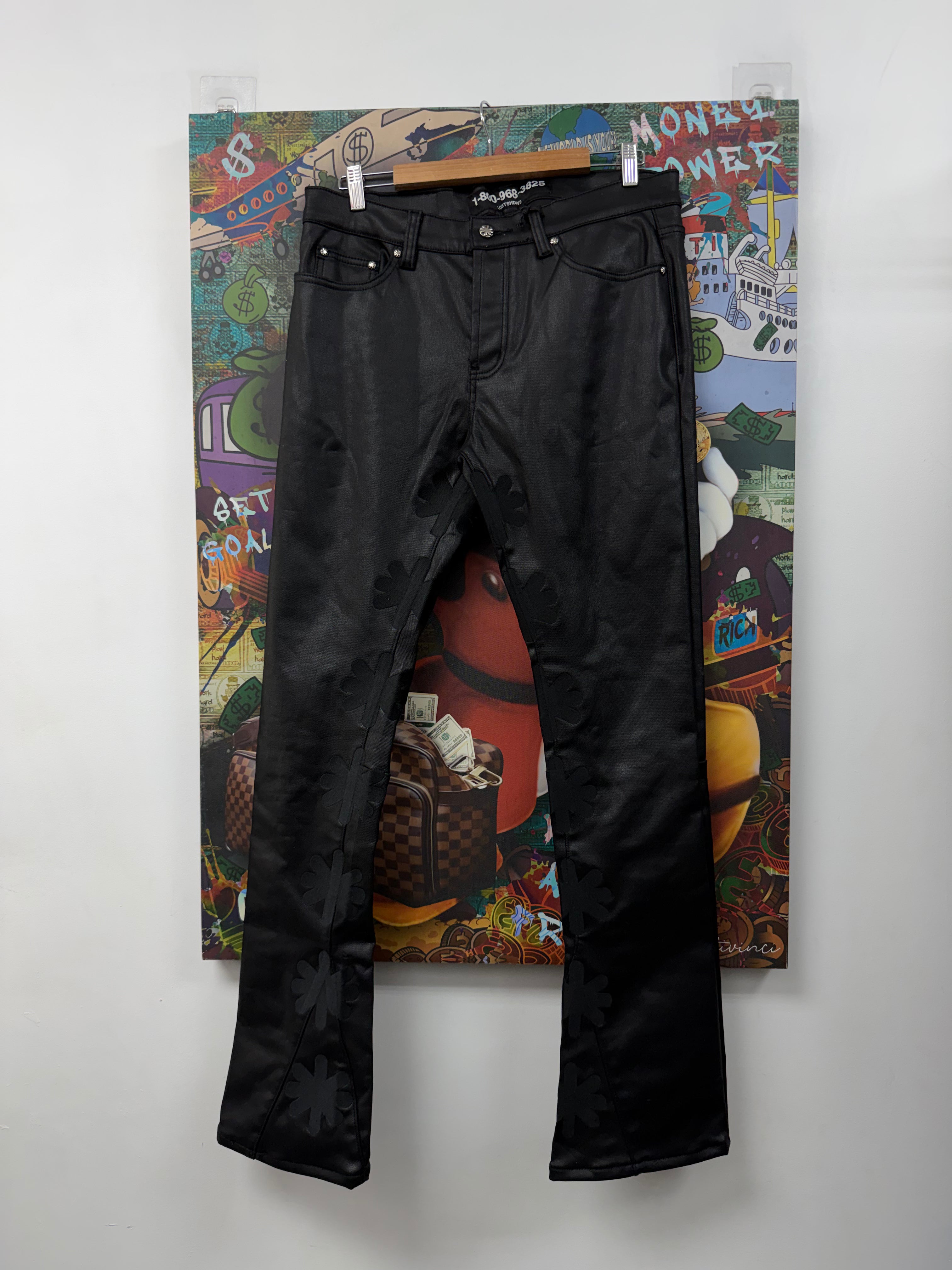 LOST SHDWS Black Wax Jeans