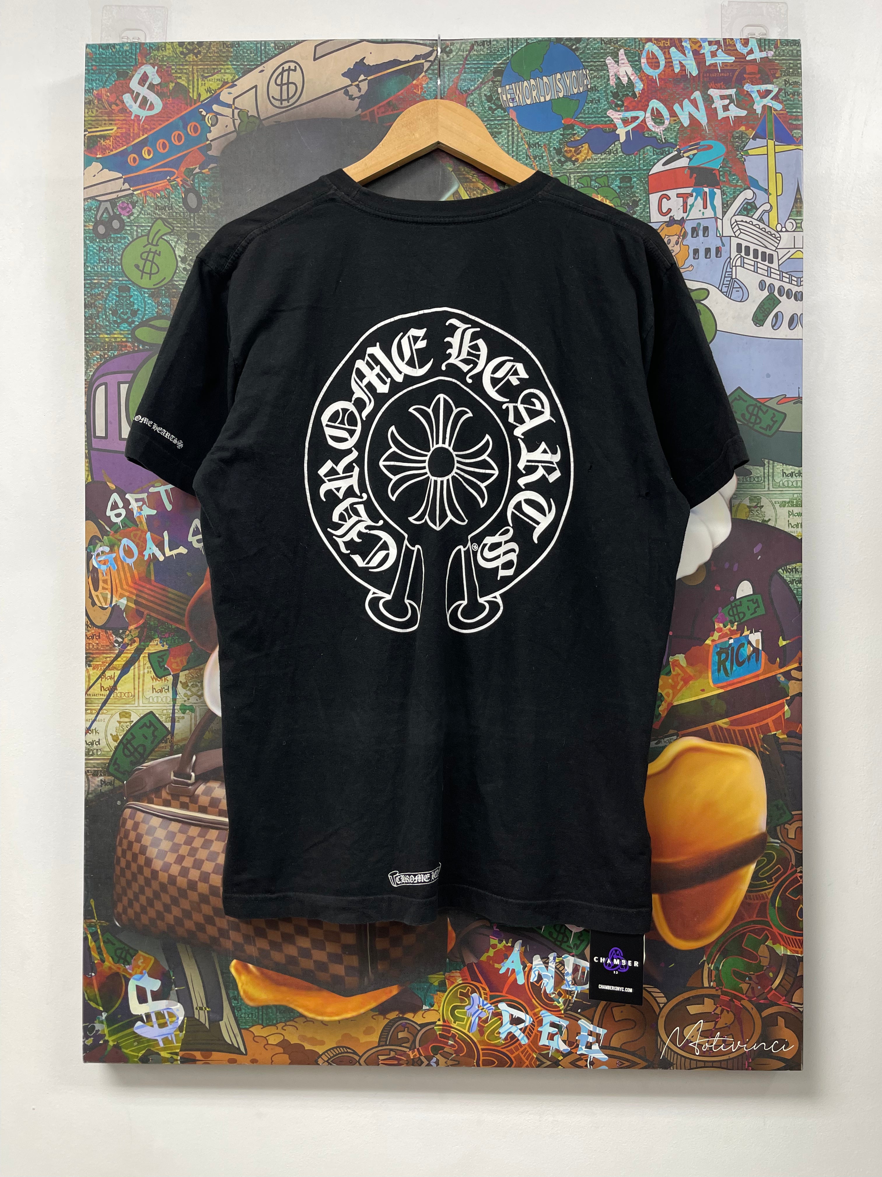Chrome Hearts Black Horseshoe Tee