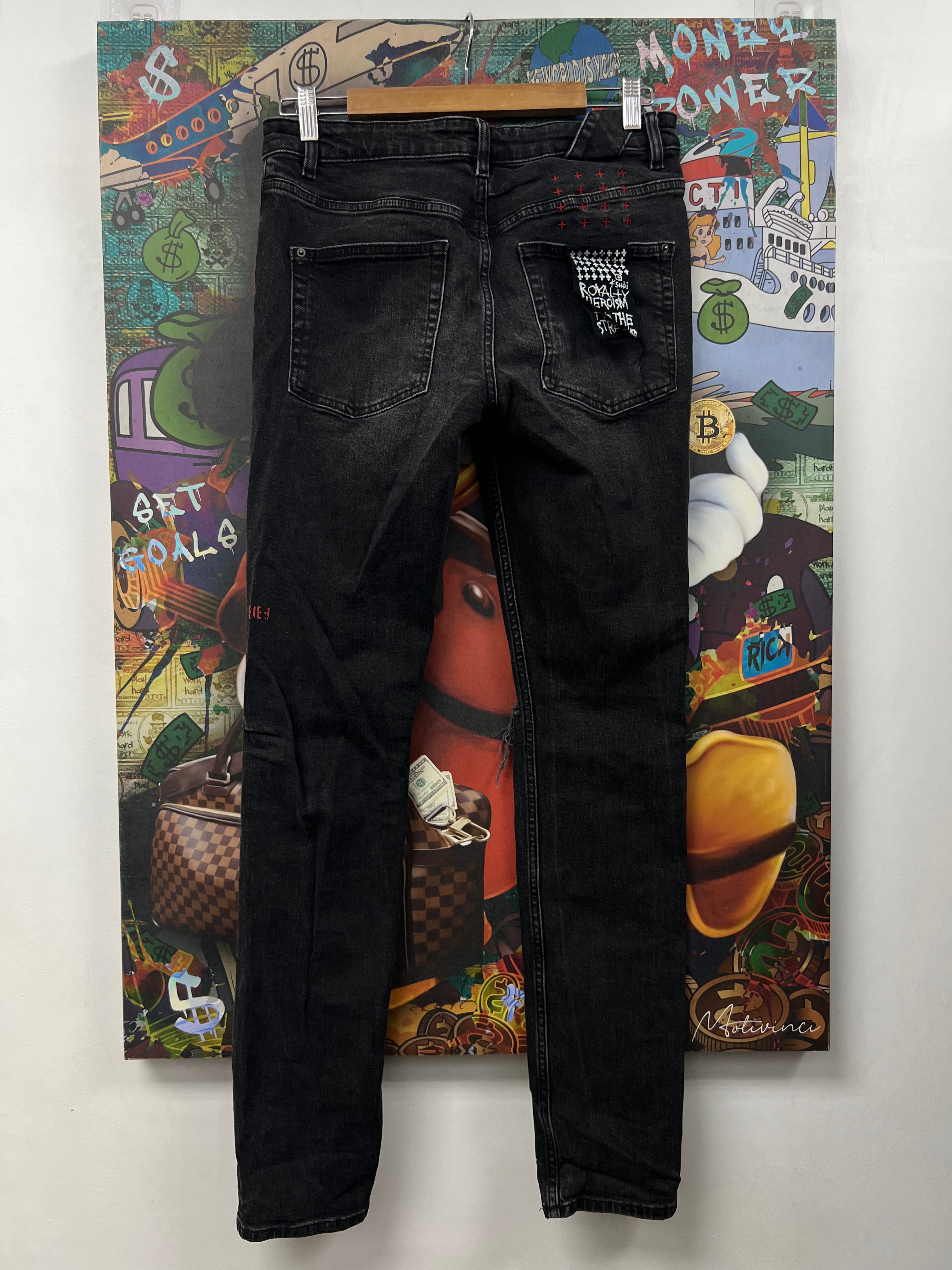 Ksubi Black Wash Red Jeans