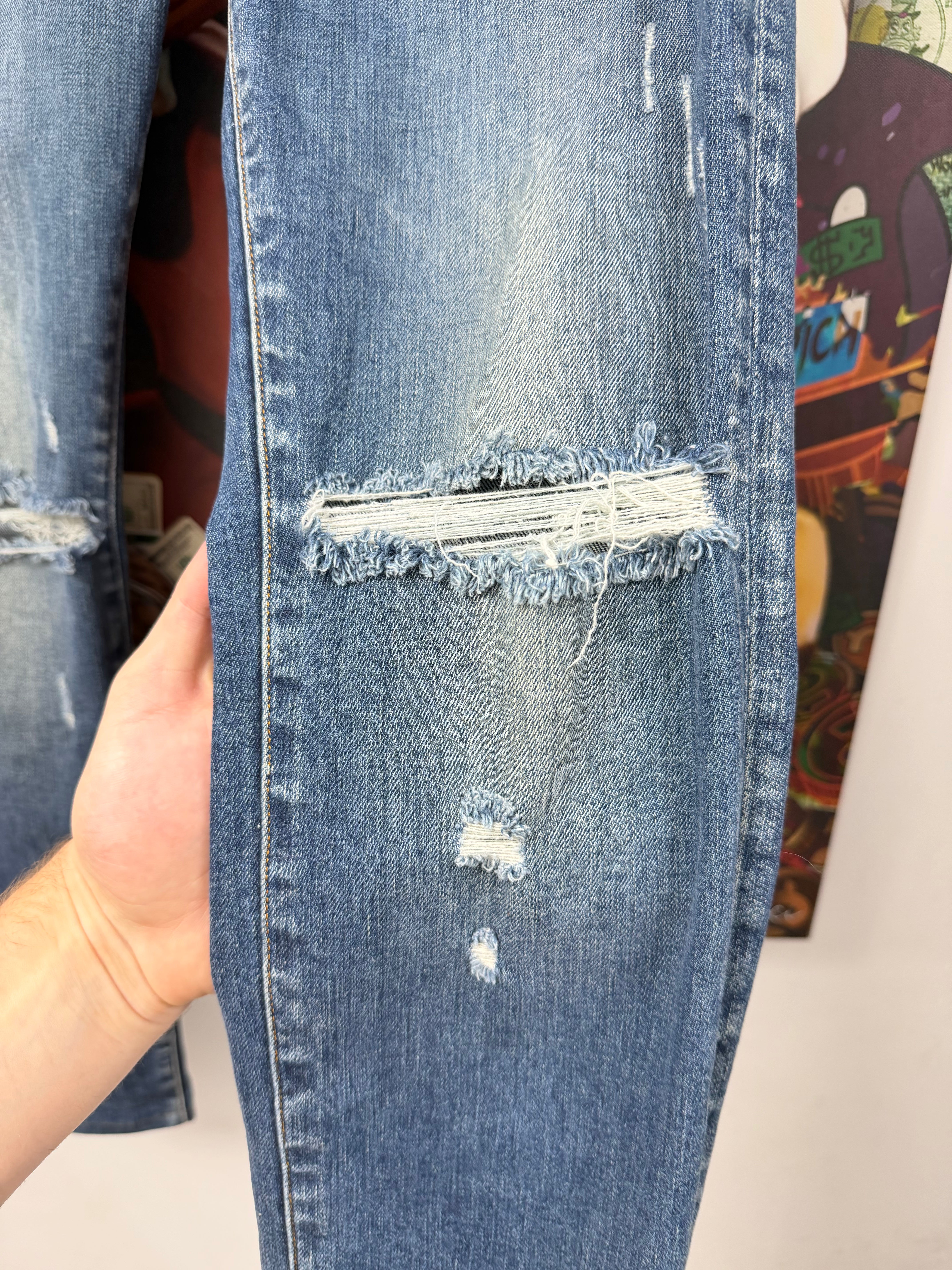 Amiri Deep Classic Plain Thrasher Jeans