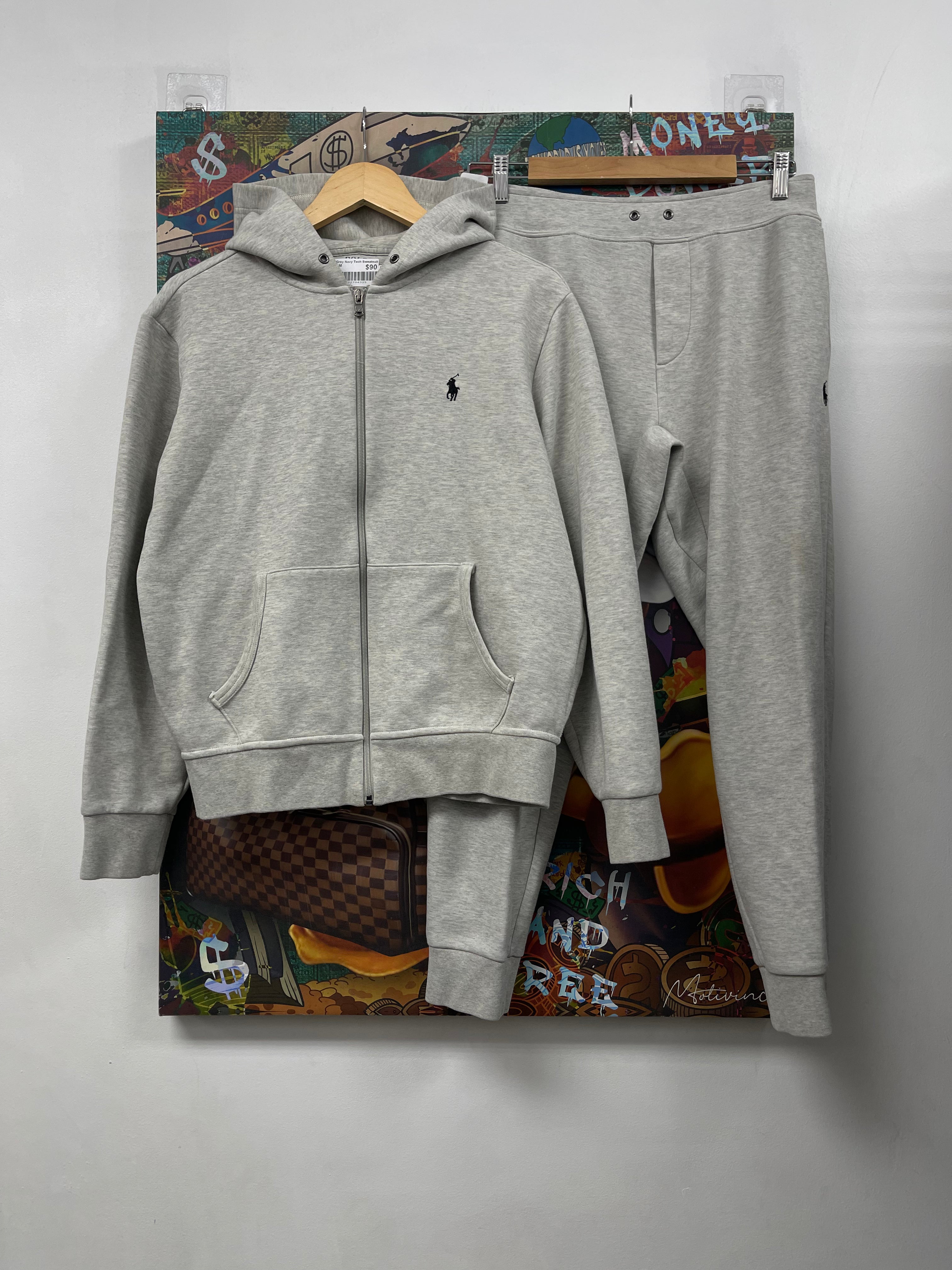 Polo Grey Navy Tech Sweatsuit