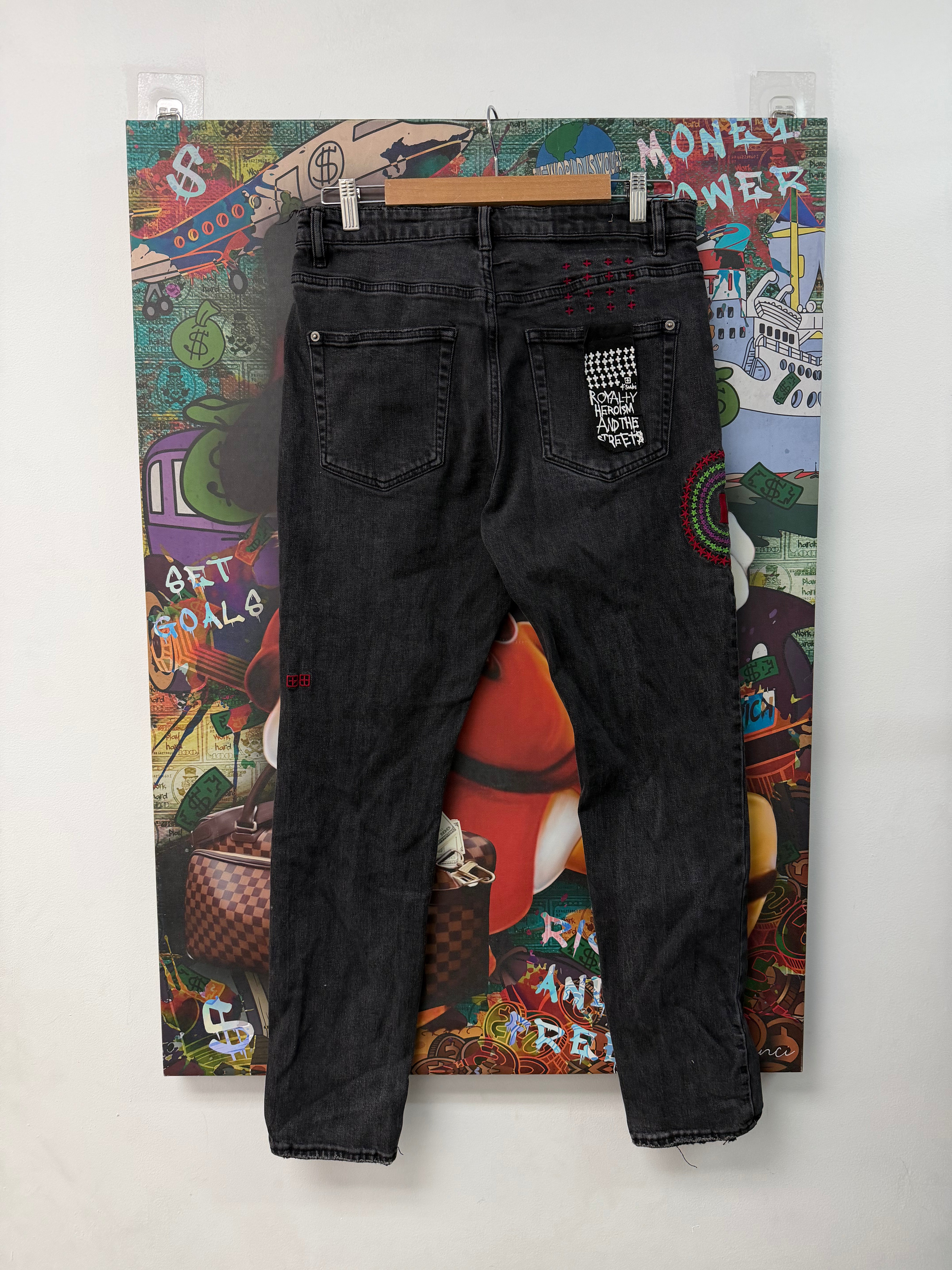Ksubi Black Wash Multi Embroidered K Jeans