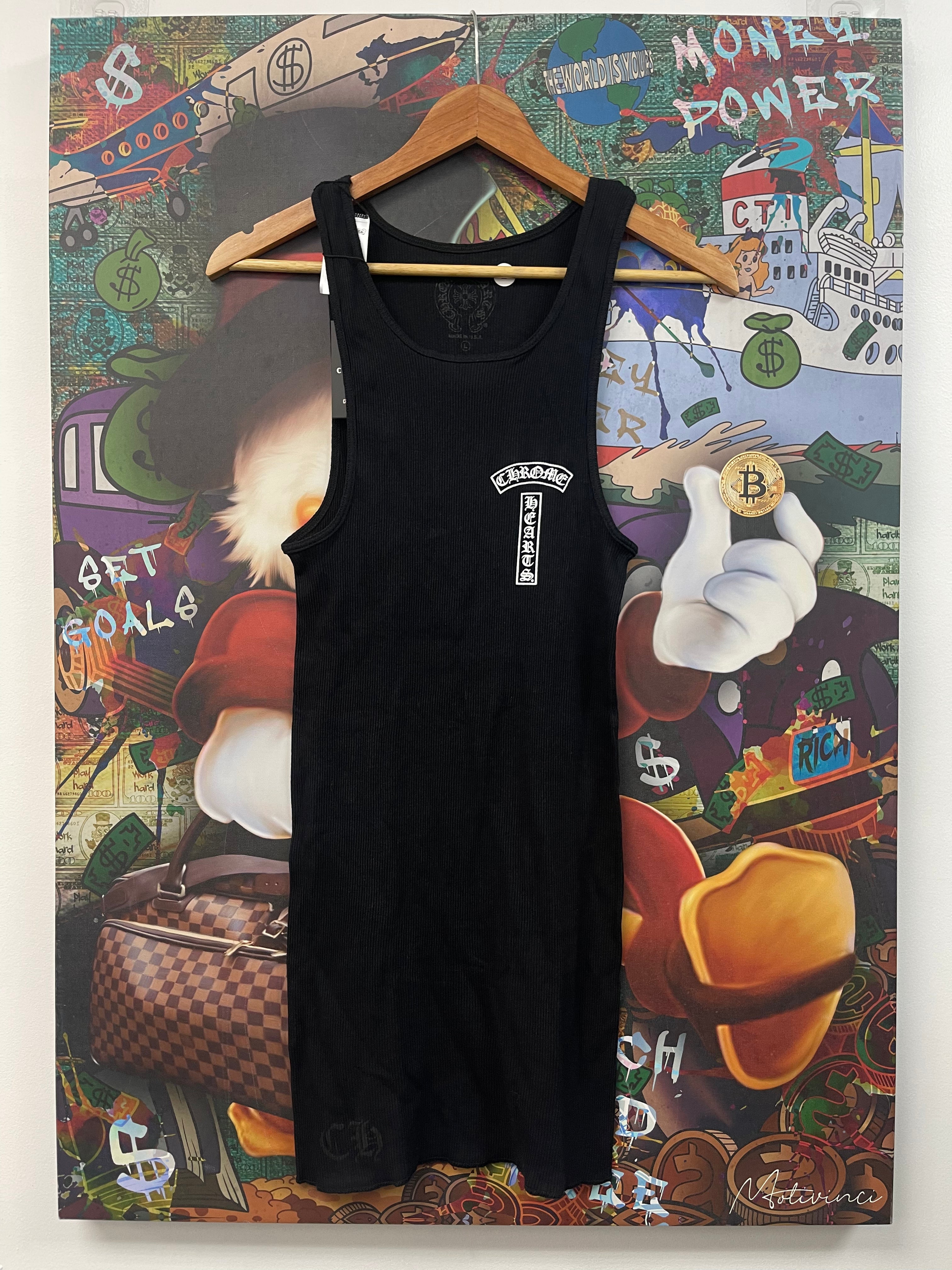 Chrome Hearts Black Big Cross Tank Top