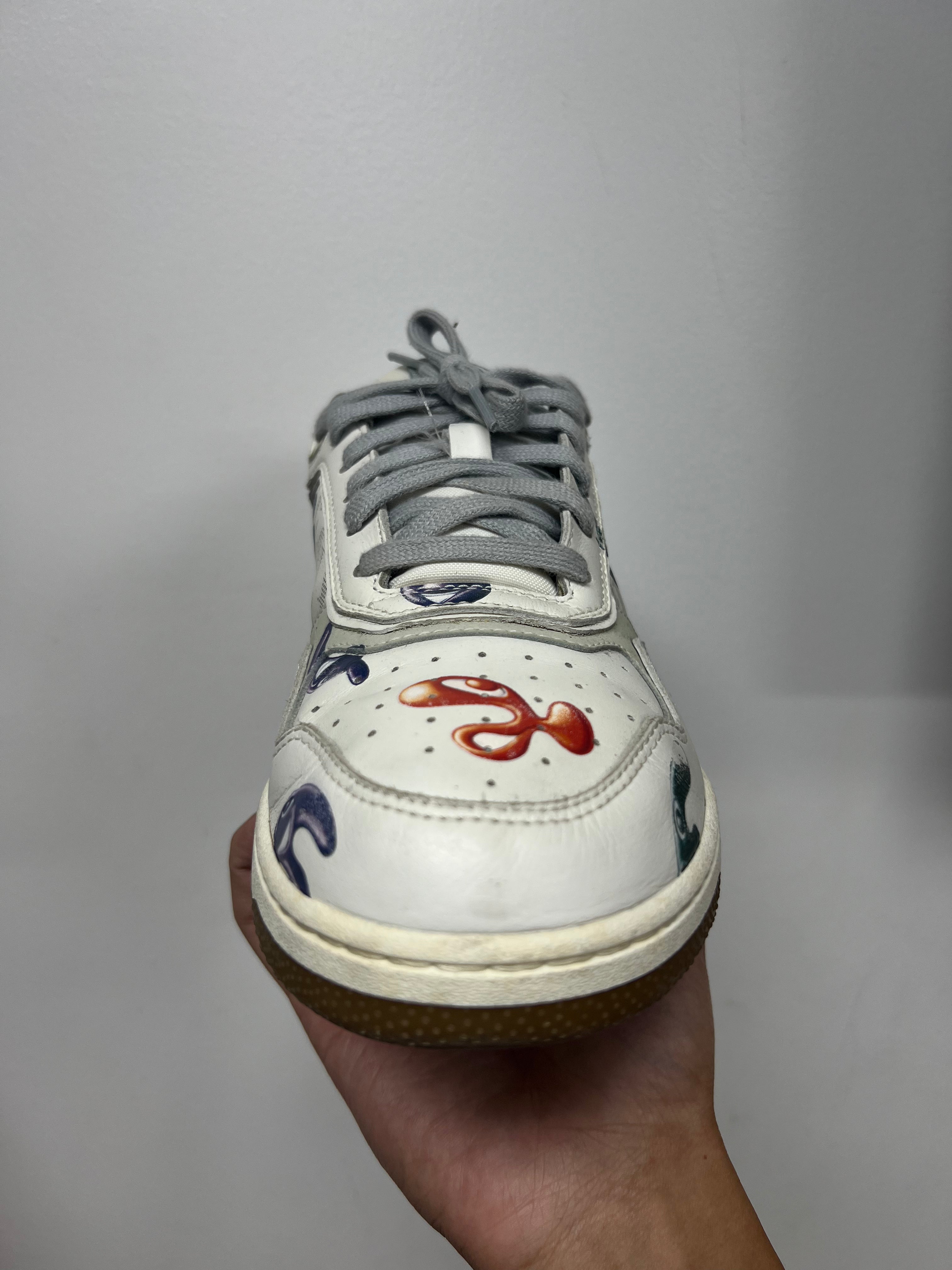 Dior White Eggplant B27 Sneakers