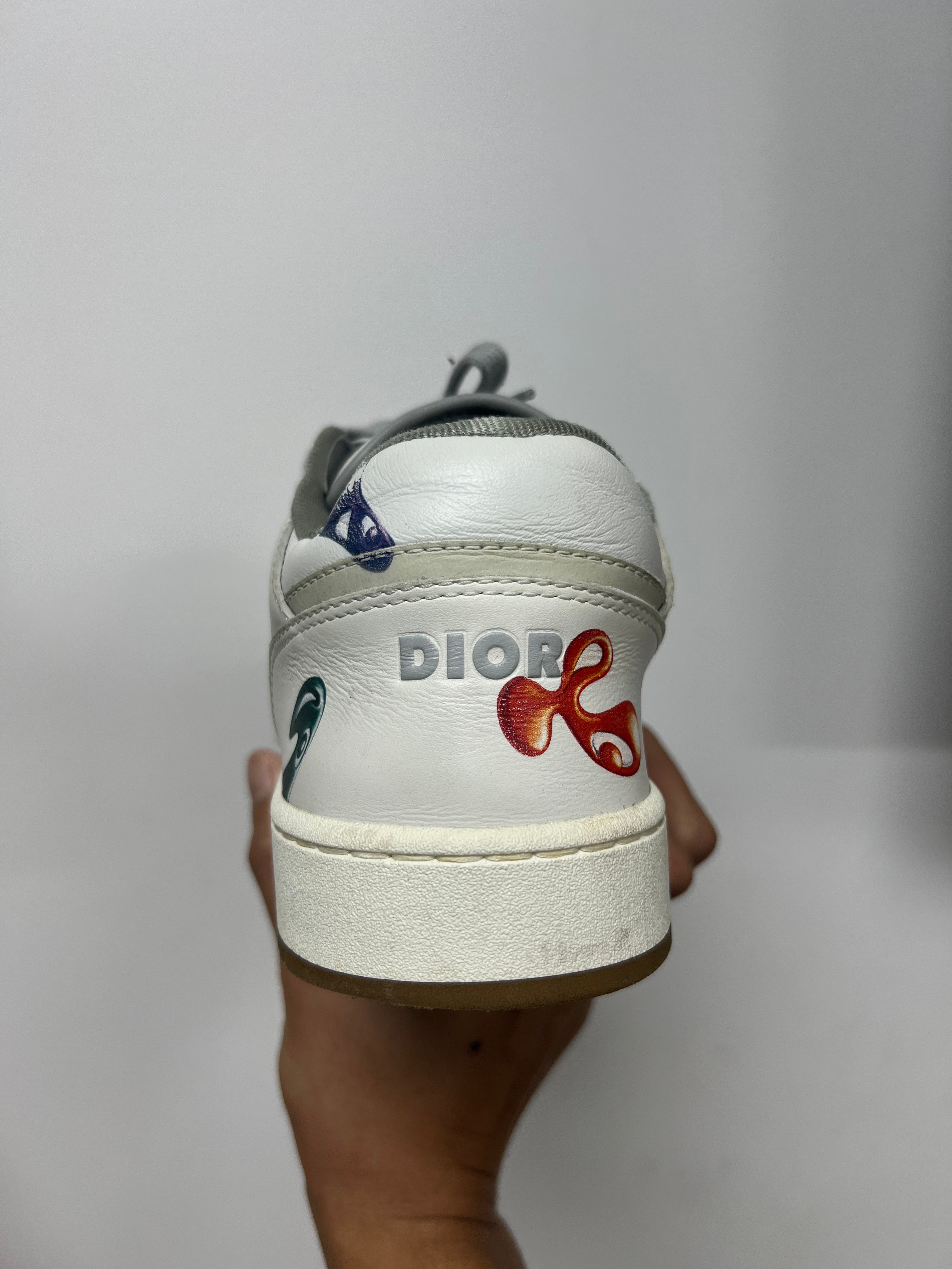 Dior White Eggplant B27 Sneakers