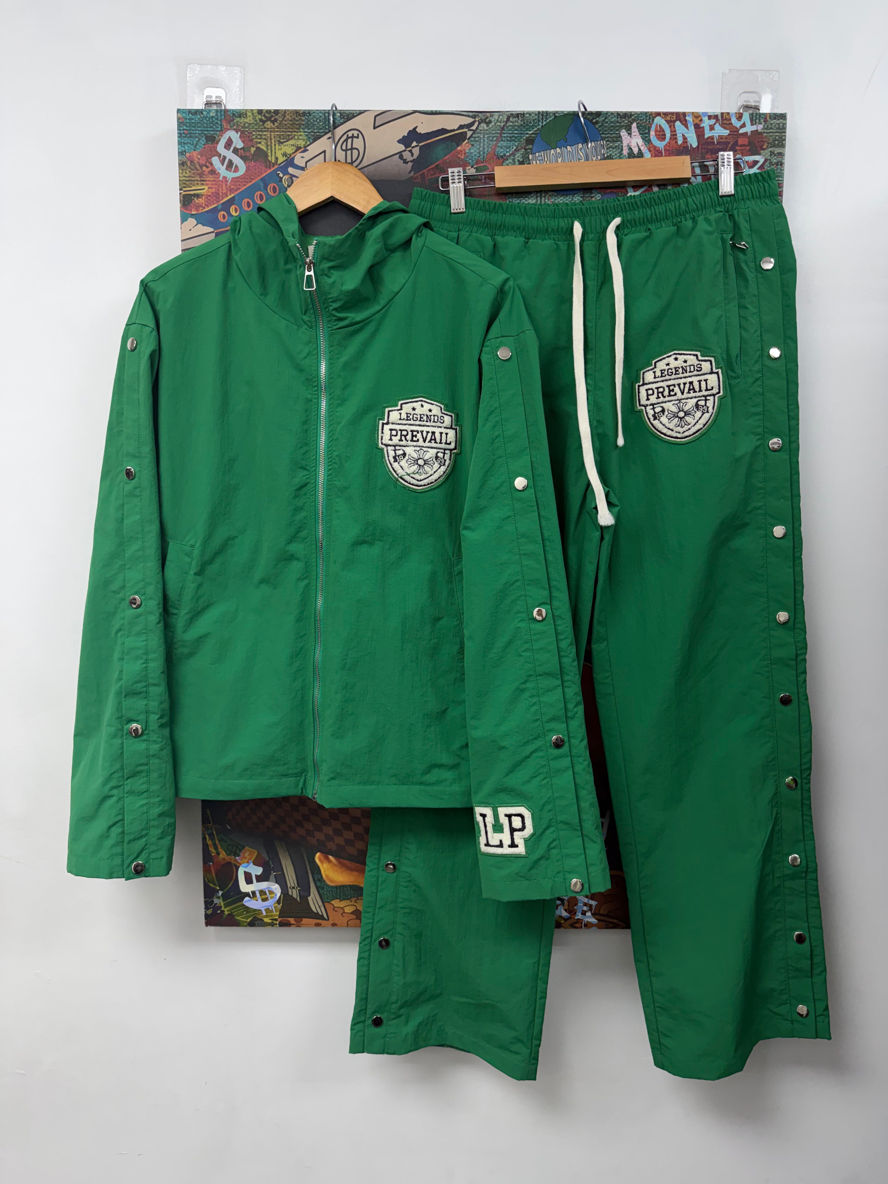 Prevail Green Nylon Track Suit