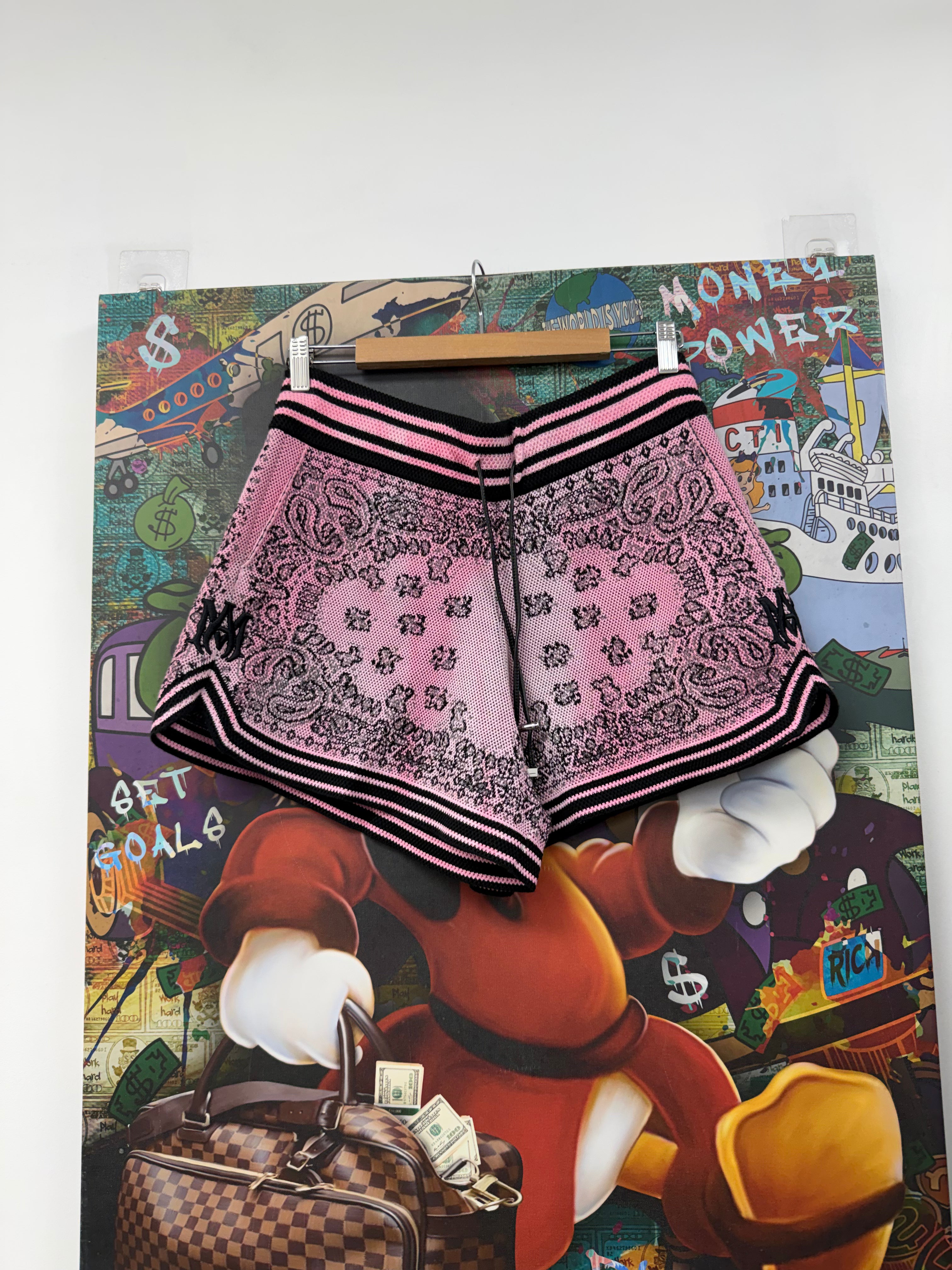 Amiri Pink Paisley MA Shorts