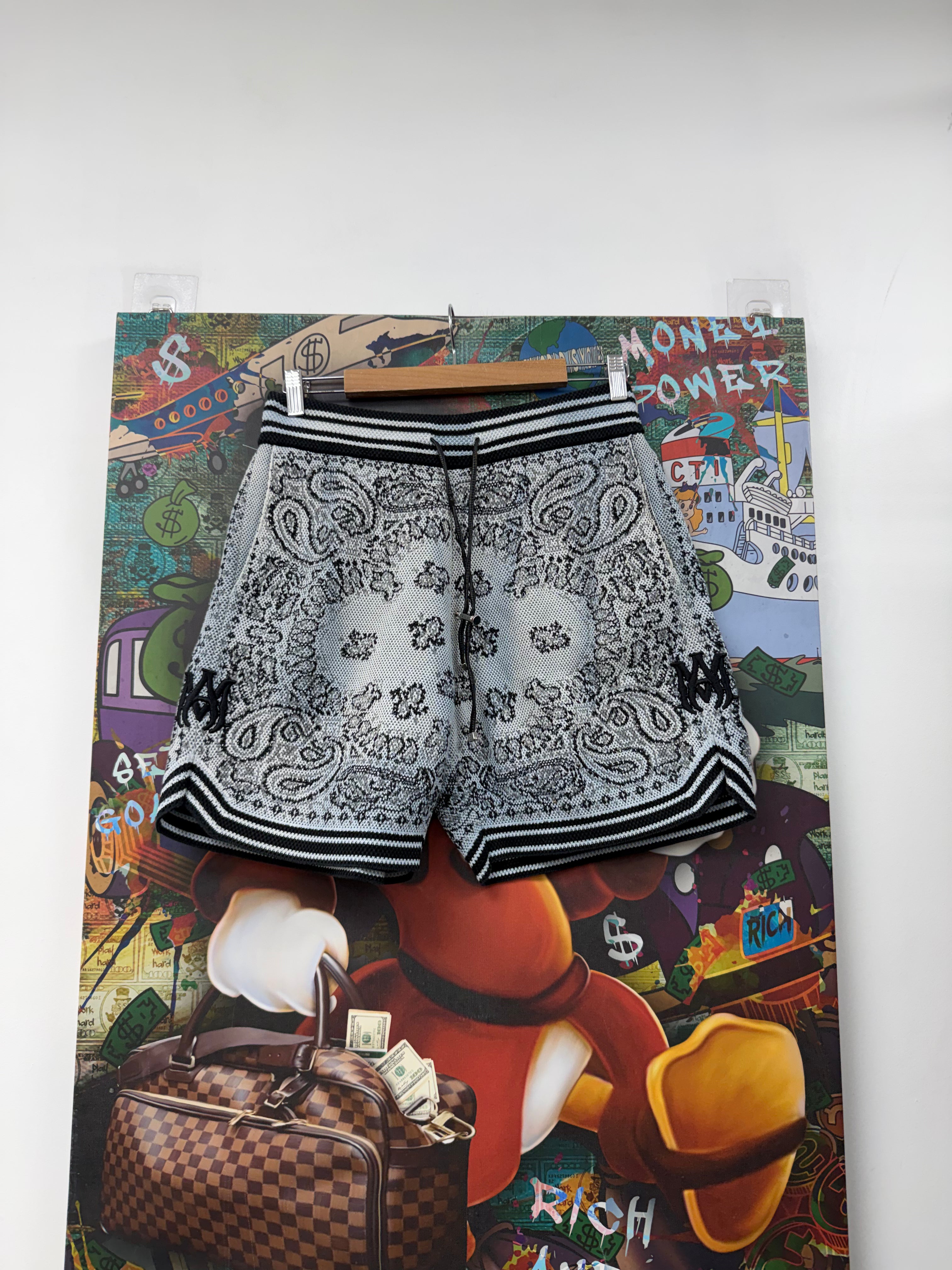 Amiri Blue White Paisley MA Shorts