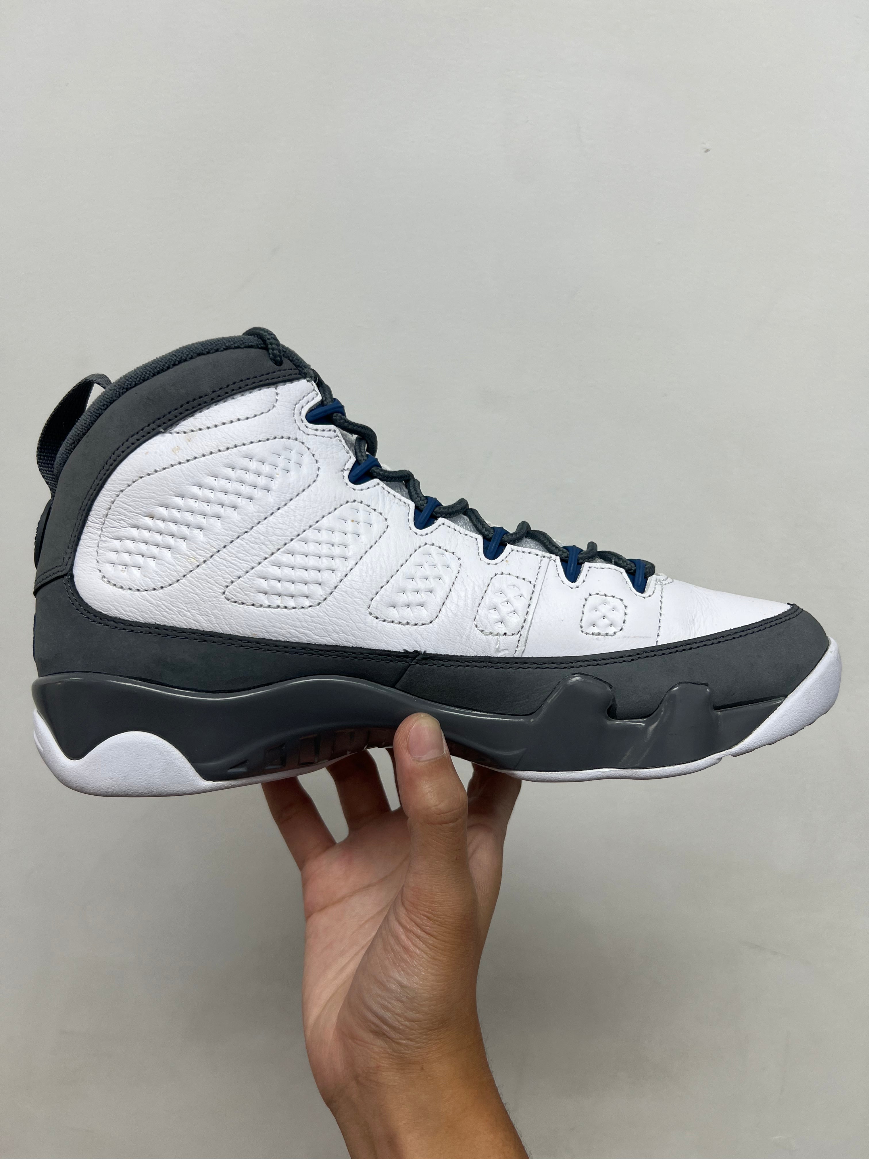 Jordan 9 Flint Grey French Blue Sneakers