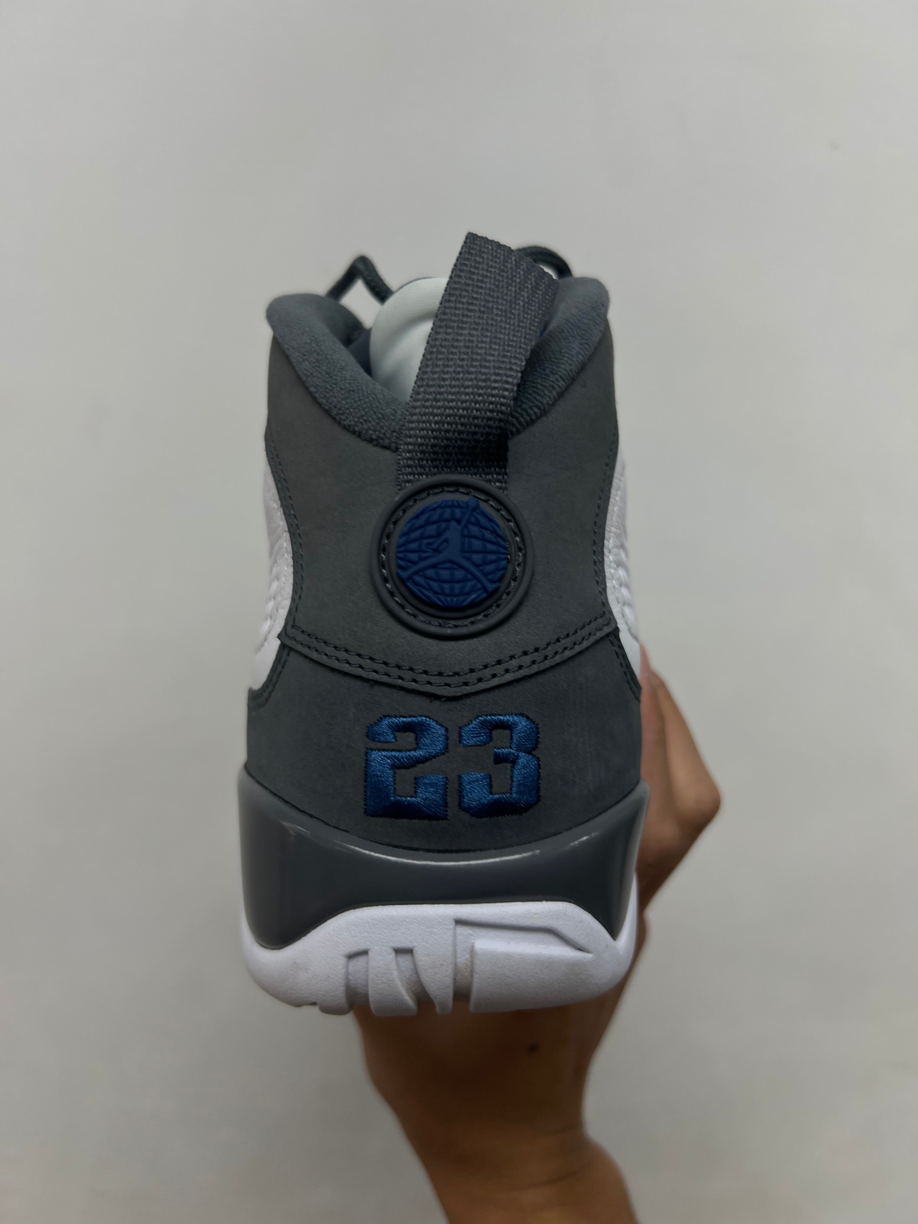 Jordan 9 Flint Grey French Blue Sneakers