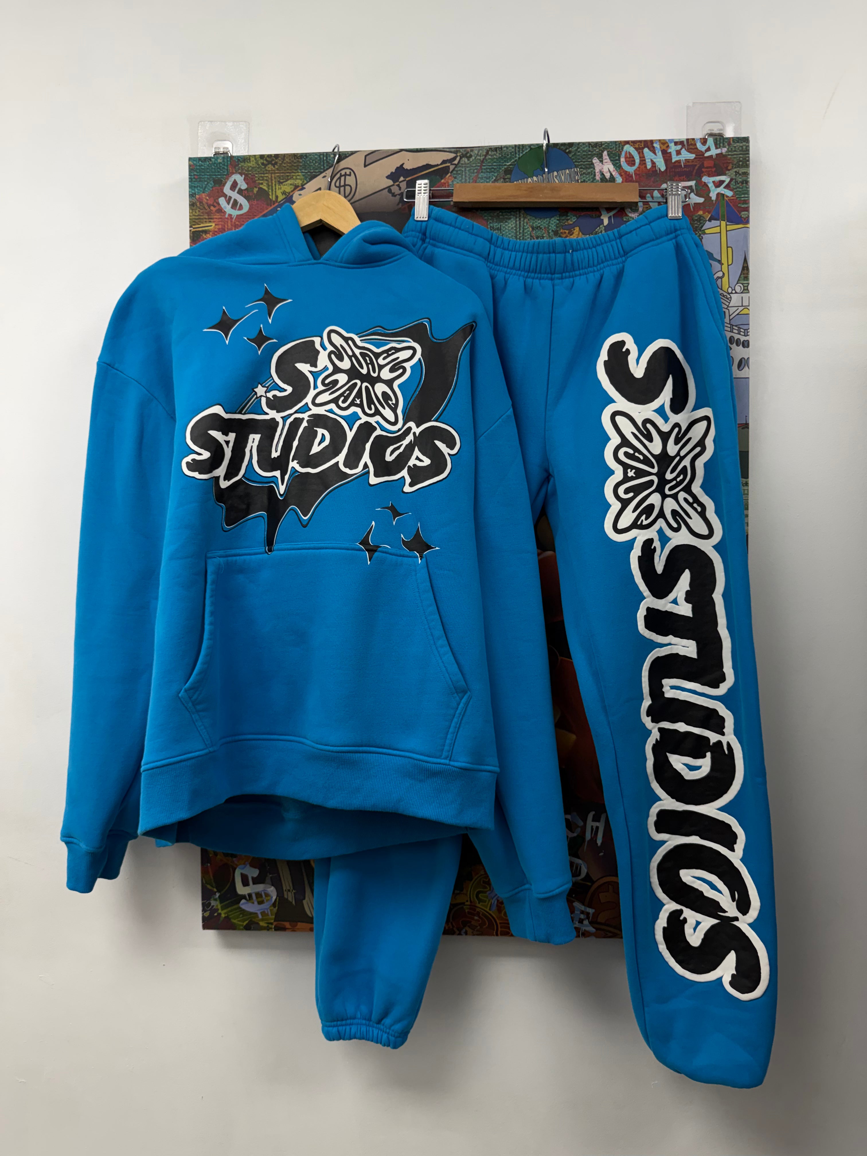 SB Studios Blue Black Logo Sweatsuit