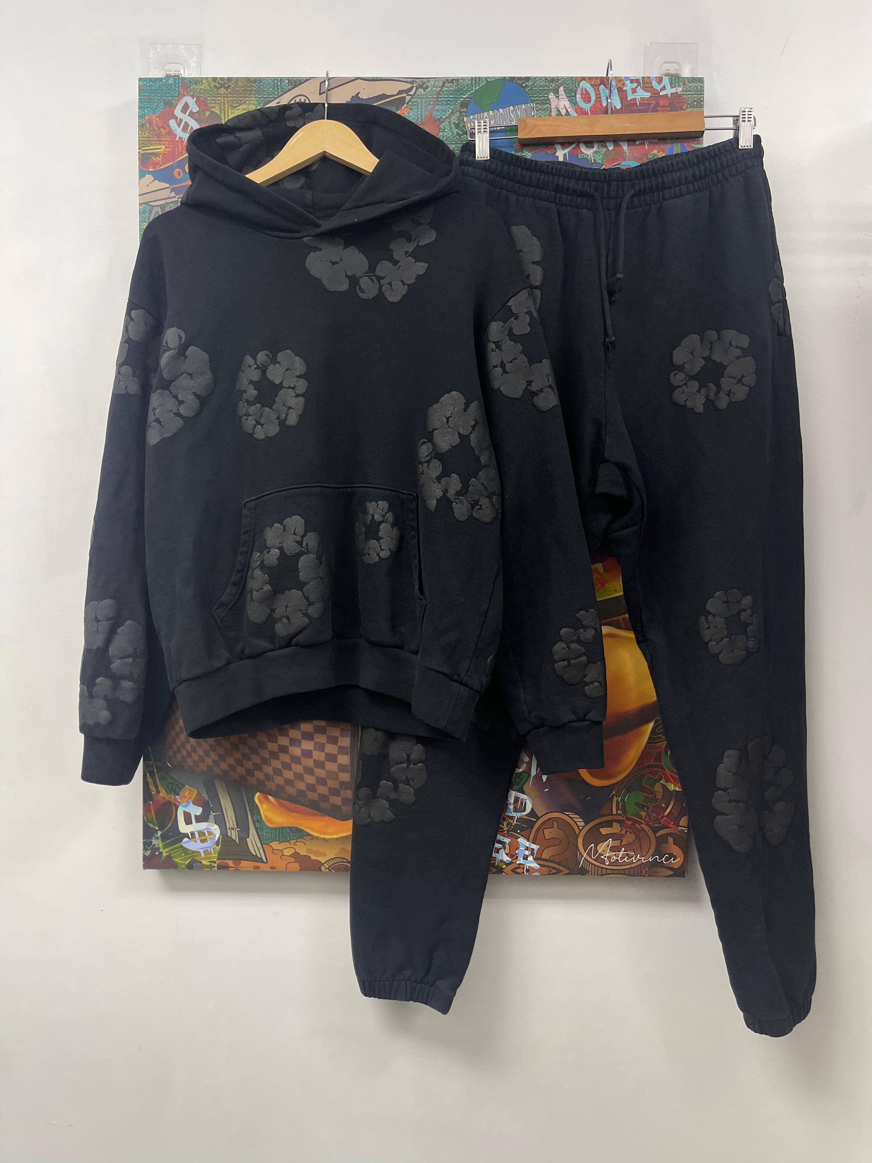 Denim Tears Black Mono Sweatsuit
