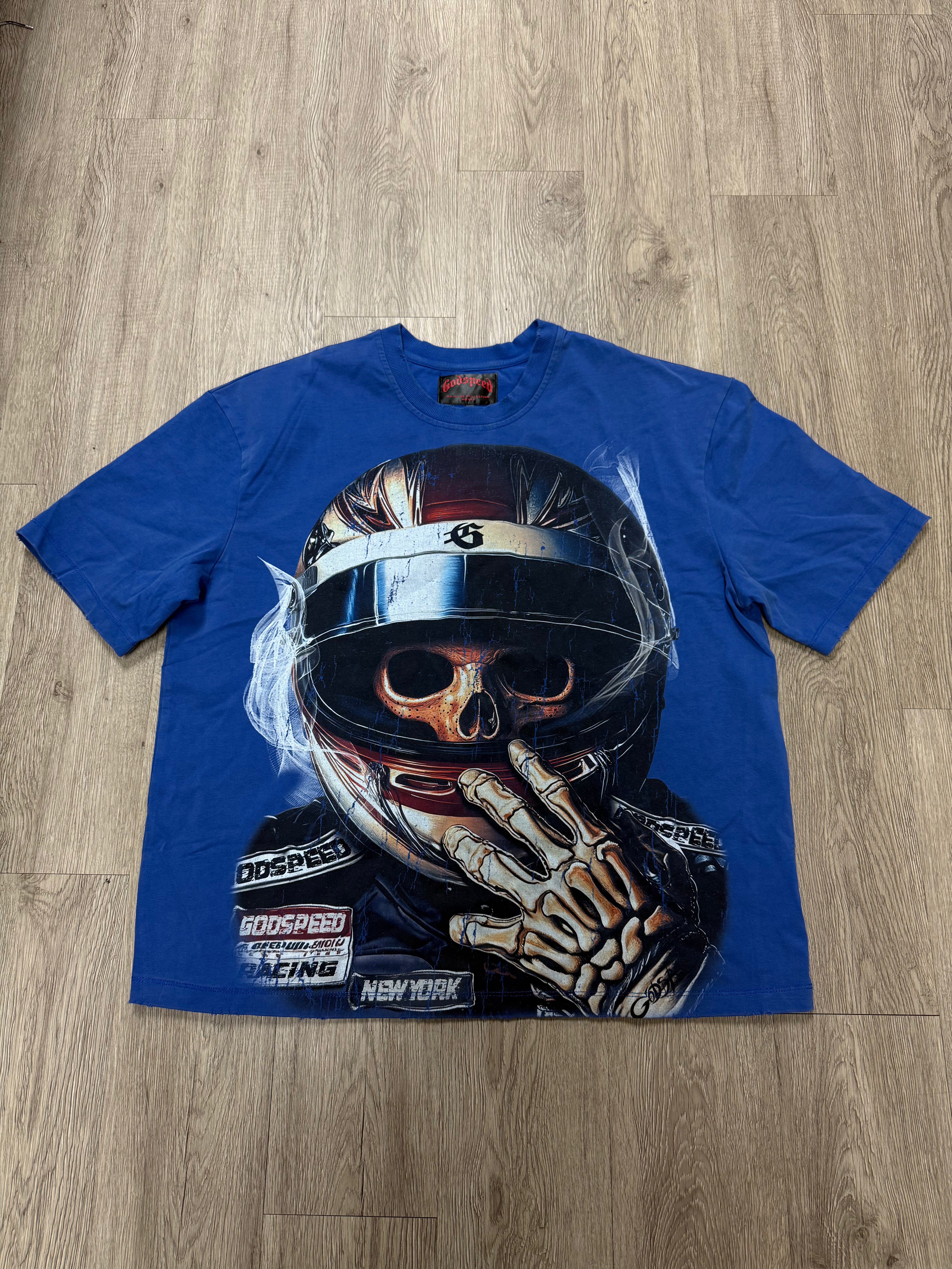 Godspeed Glory Cup Blue Tee