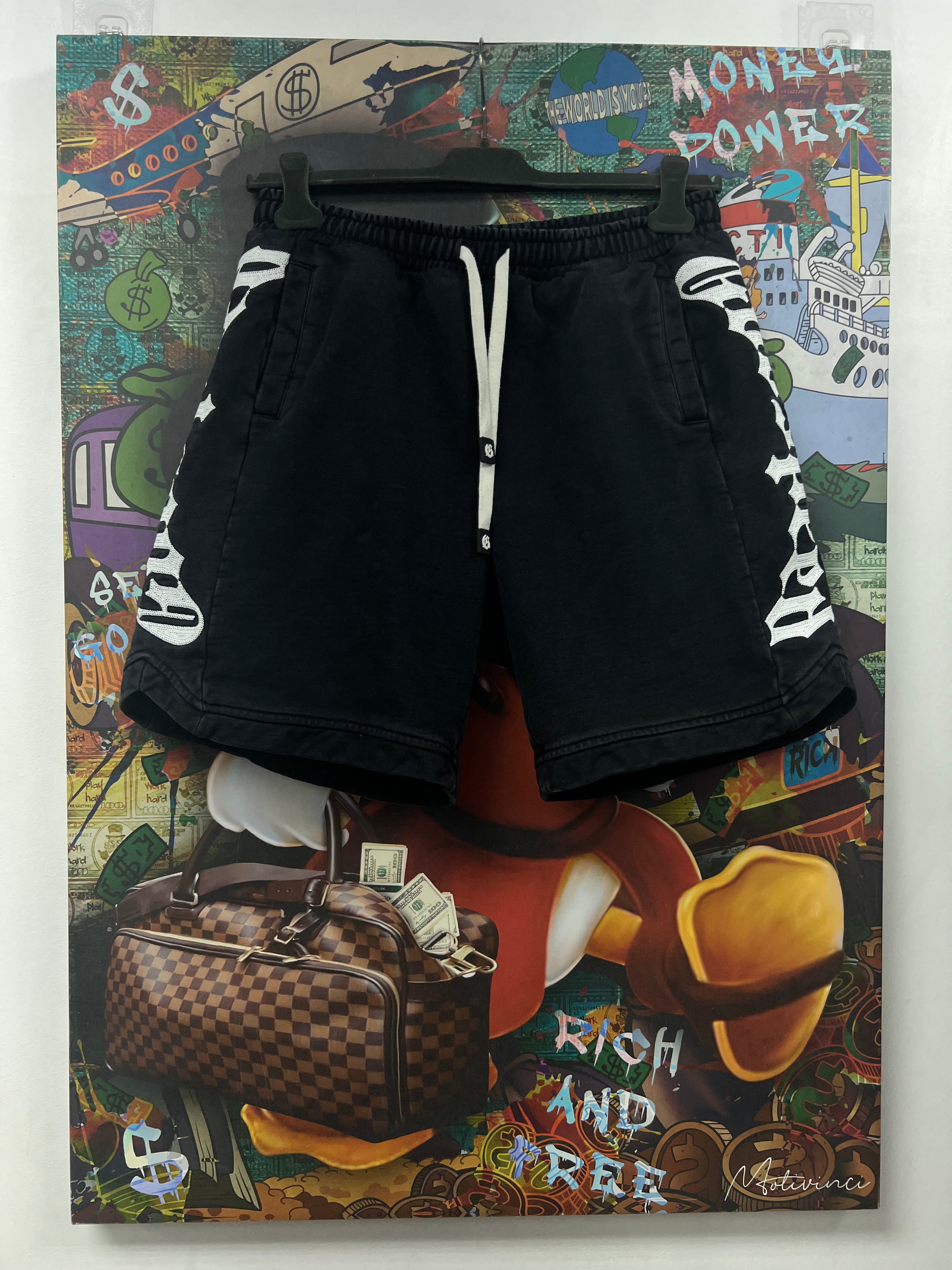 Godspeed Black White Courtside Shorts