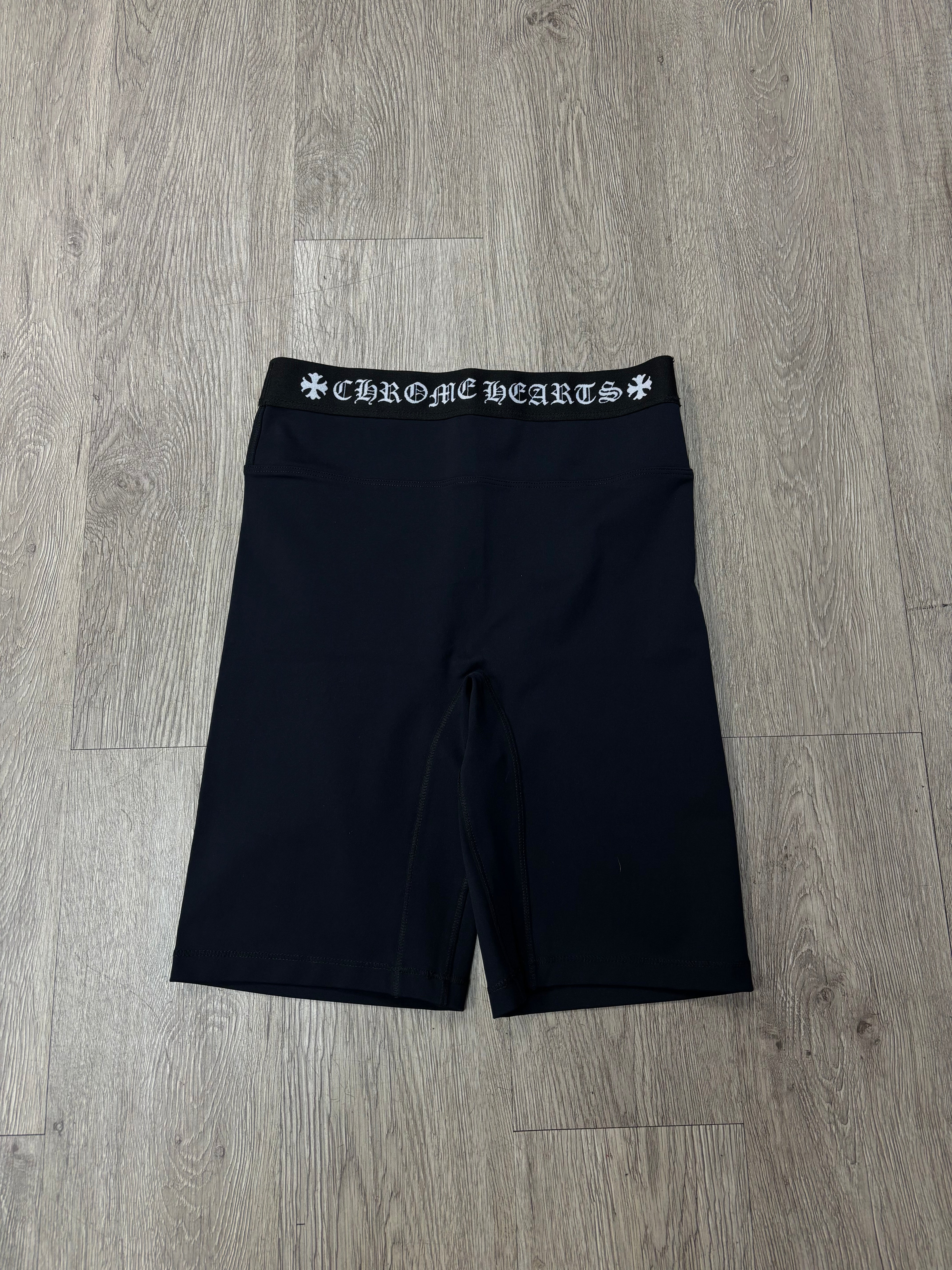 Chrome Hearts Female Black White Biker Shorts