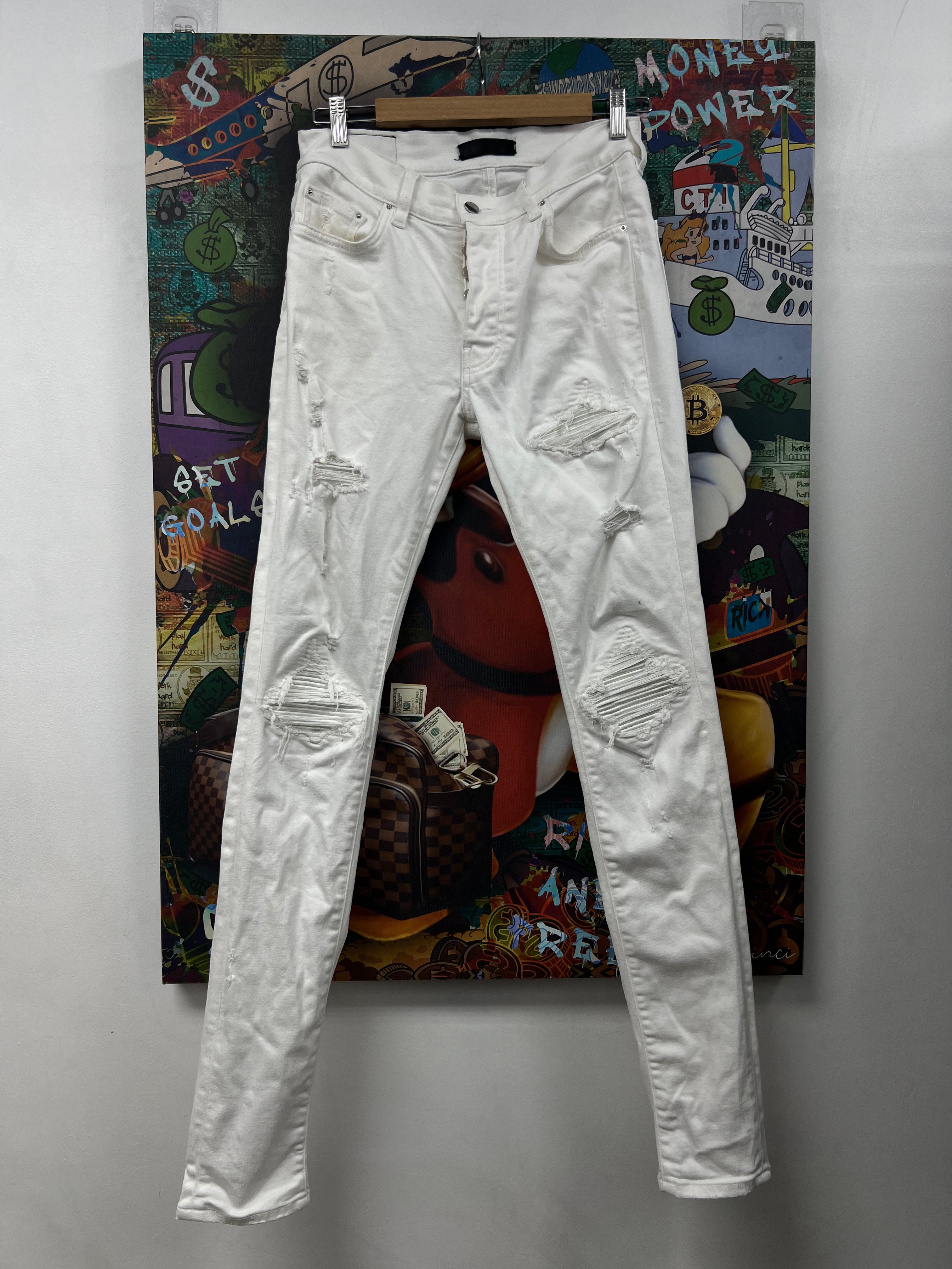 Amiri MX1 White White Jeans