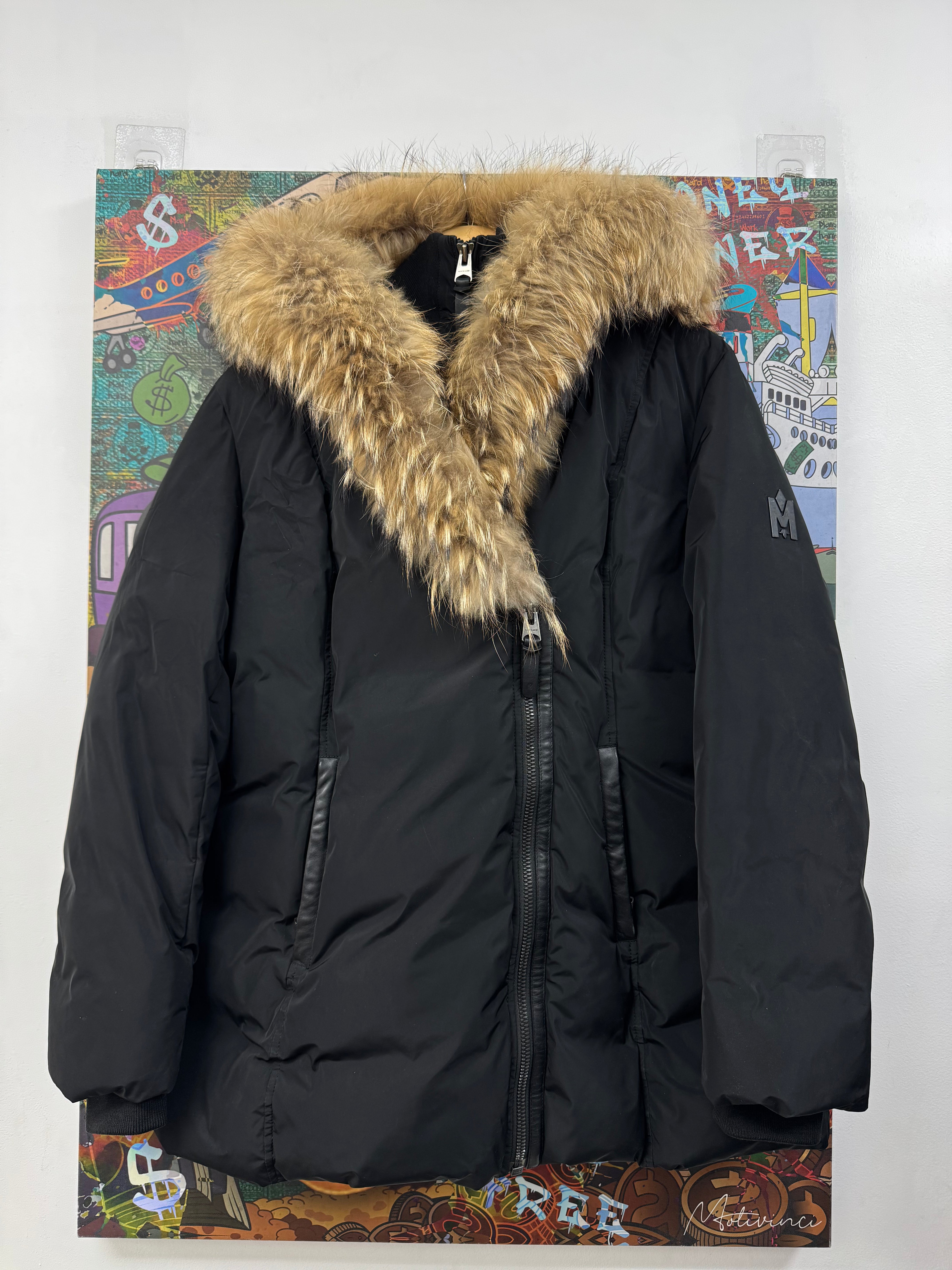 Mackage Black Brown Fur Adali Jacket
