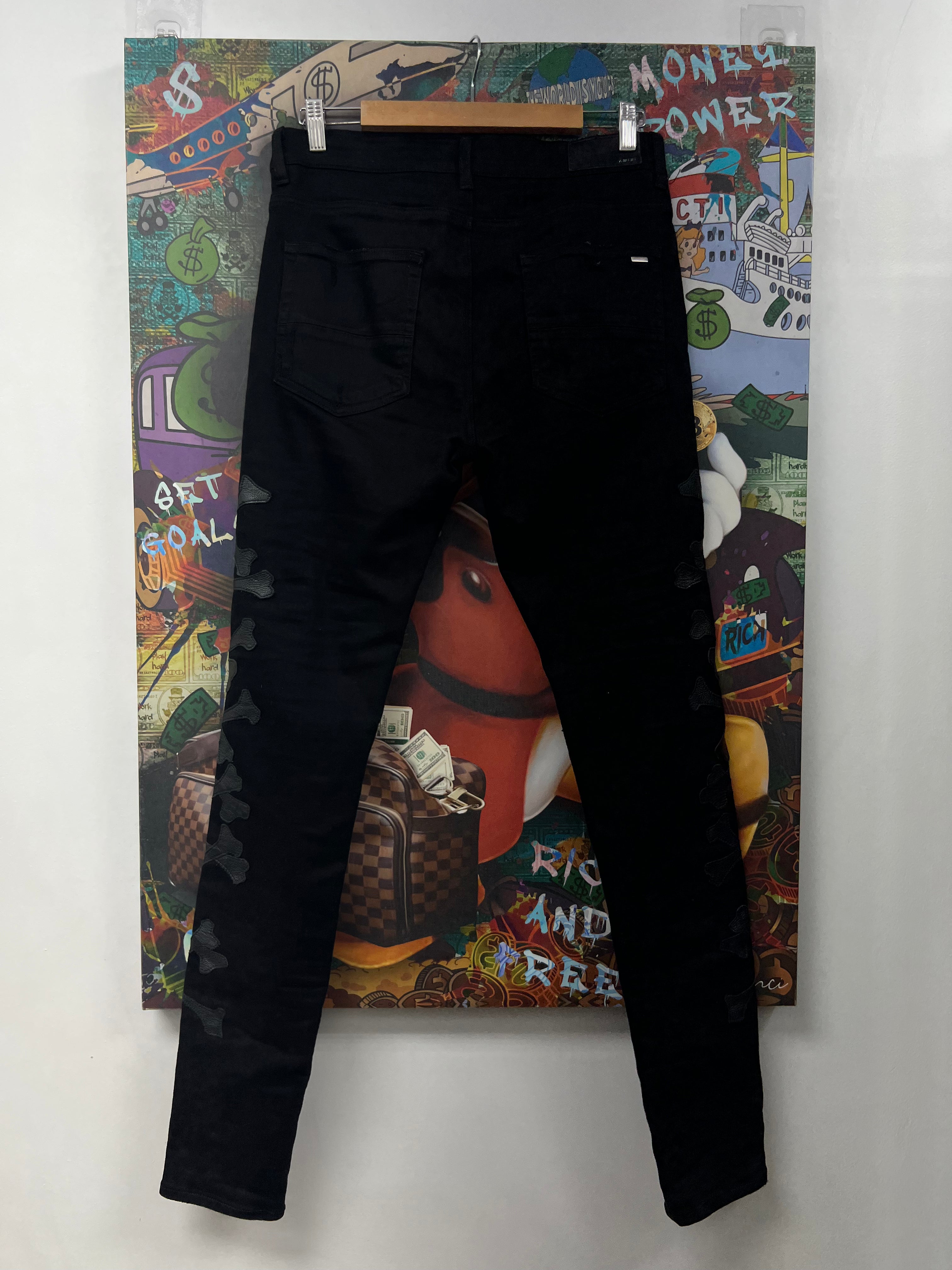 Amiri Black Black Bones Jeans