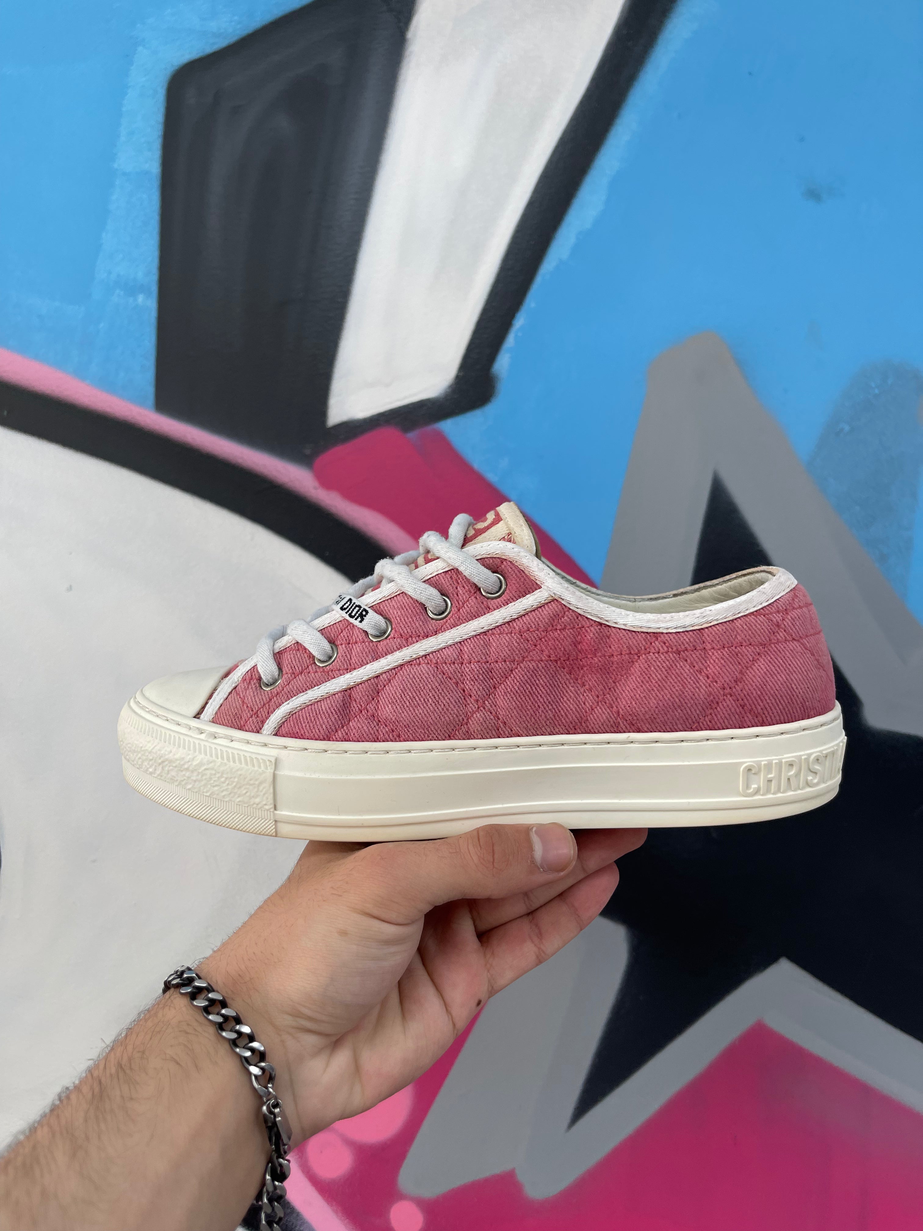Dior Pink Walk'nDior Quilted Sneakers