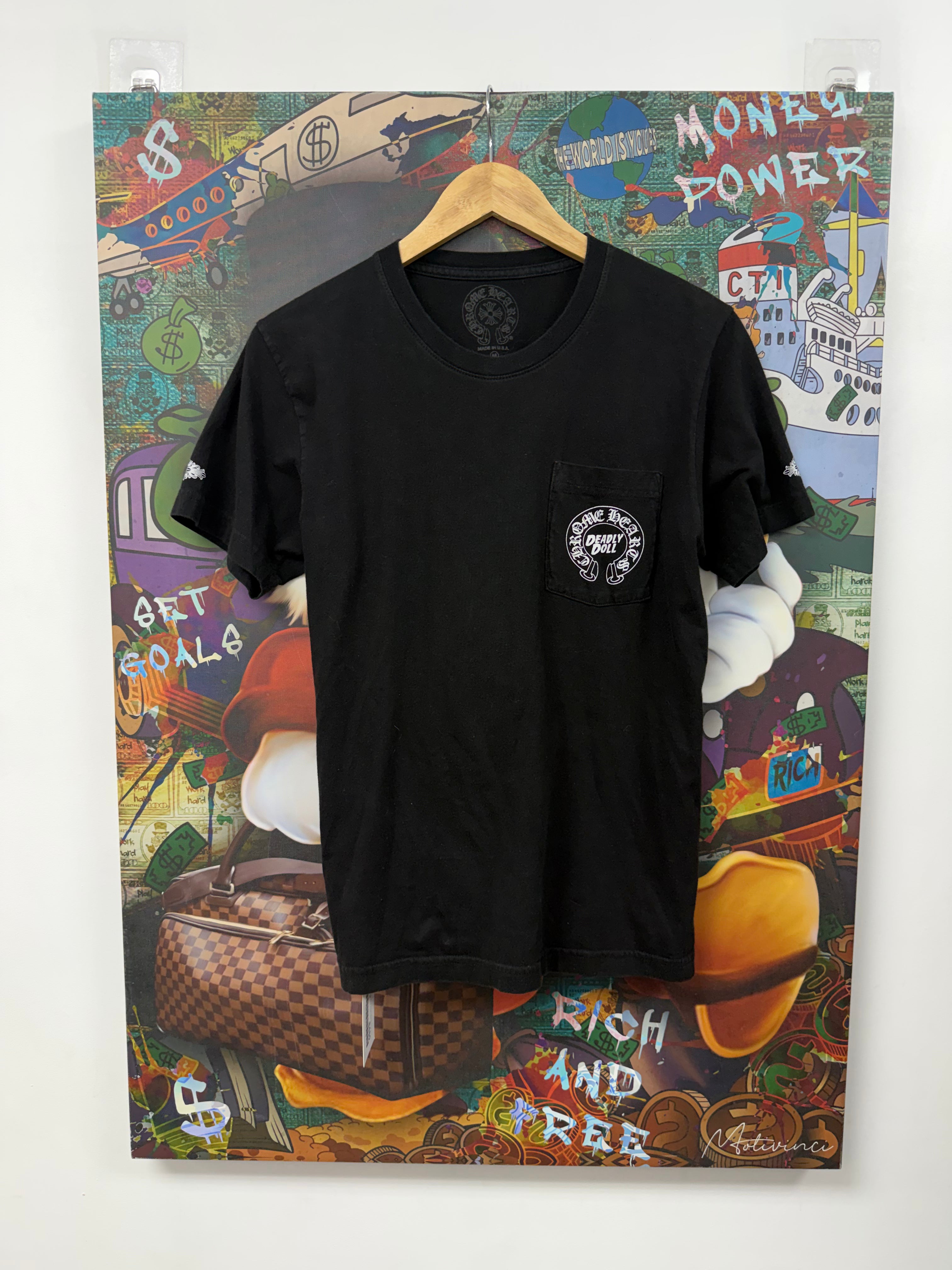Chrome Hearts Black Deadly Doll Horseshoe Tee